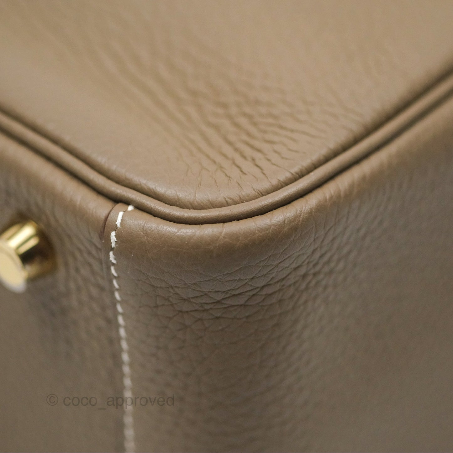 Hermès Lindy 26 Etoupe Clemence Gold Hardware