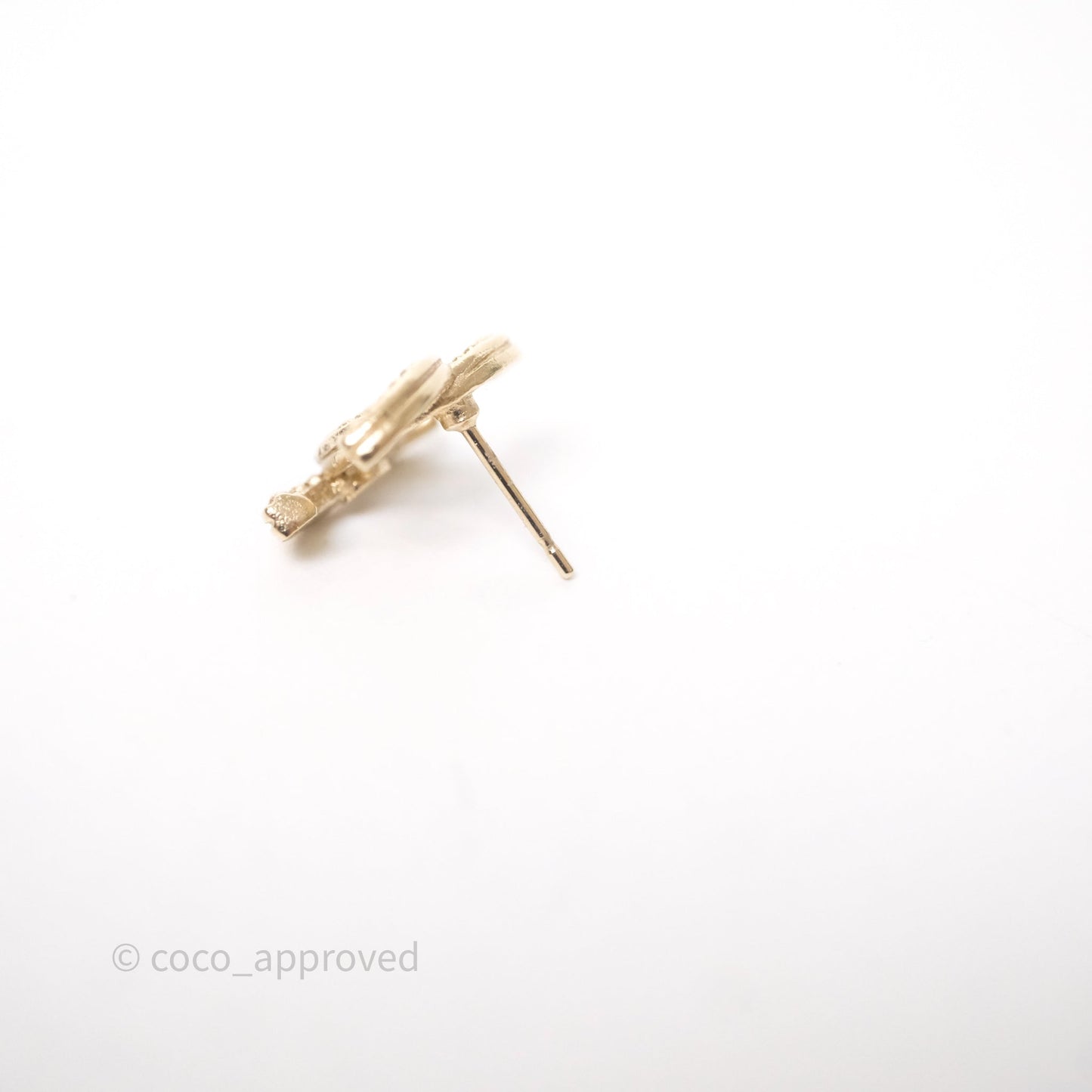Chanel CC Earrings Gold Tone 21A