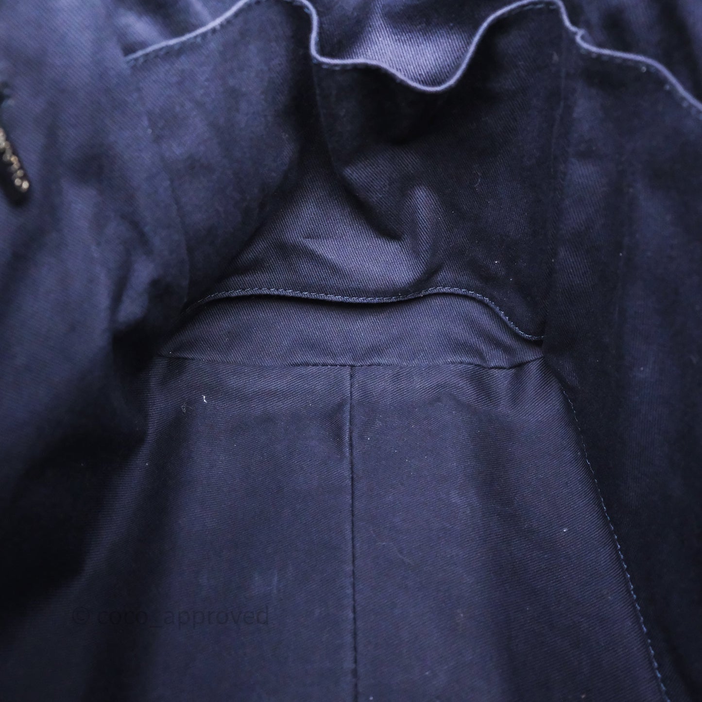 Chanel Large Deauville Navy Canvas Silver Hardware