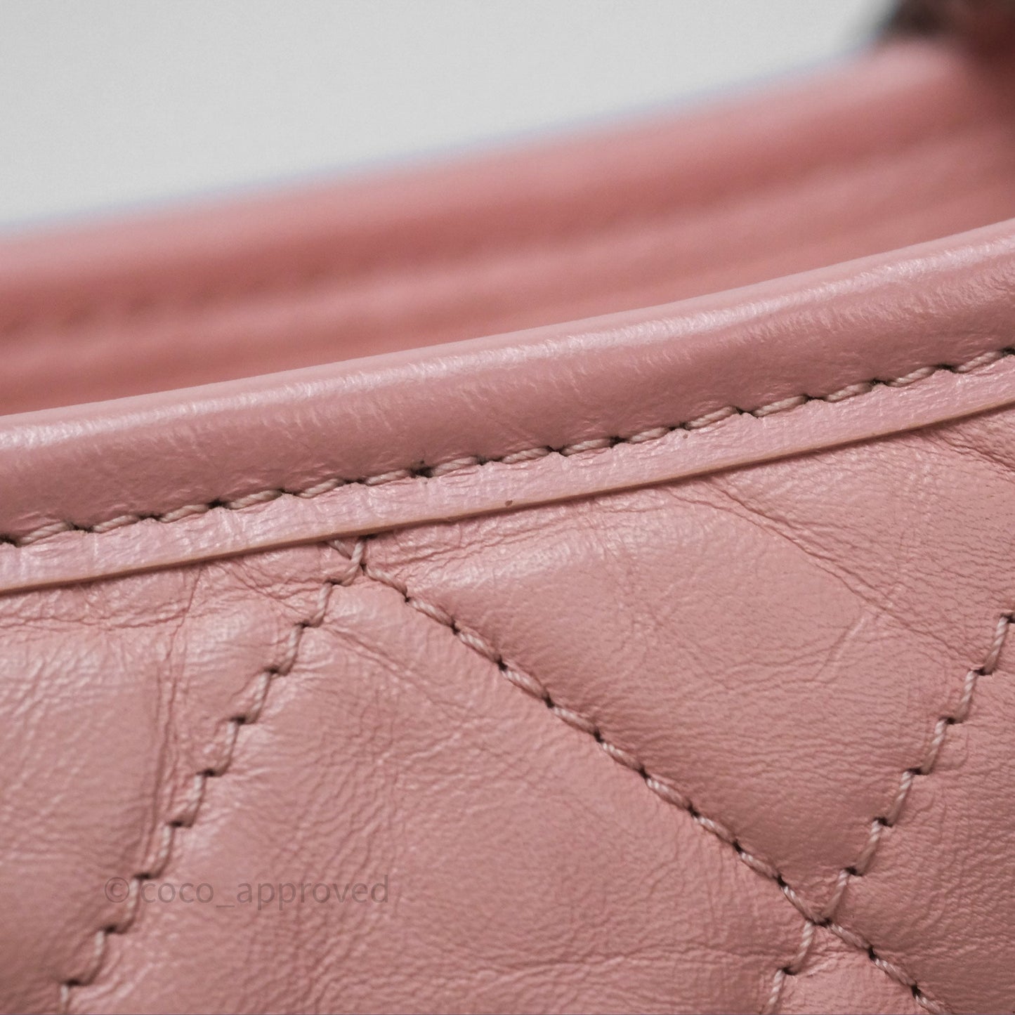 Chanel Small Gabrielle Hobo Quilted Pink Aged Calfskin