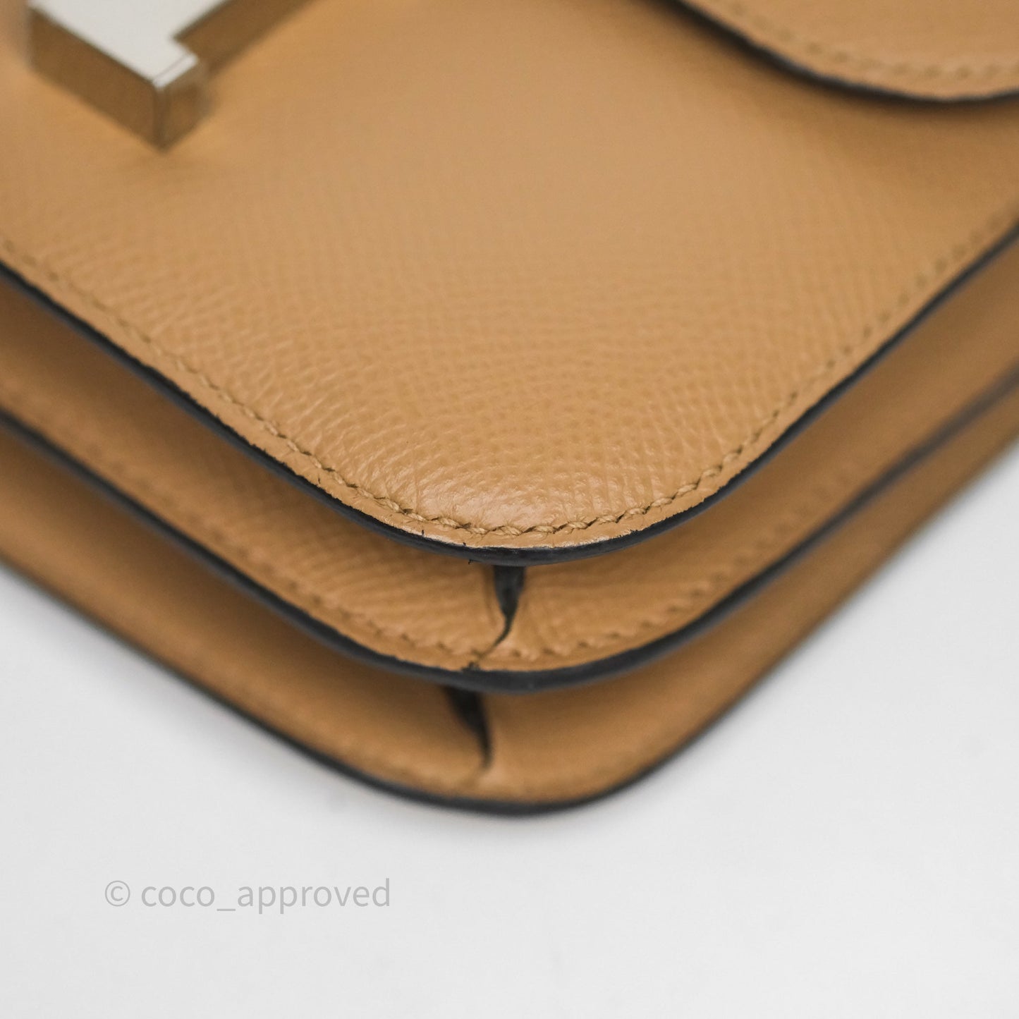 Hermès Constance Mini 18cm Chai 0M Epsom Palladium Hardware