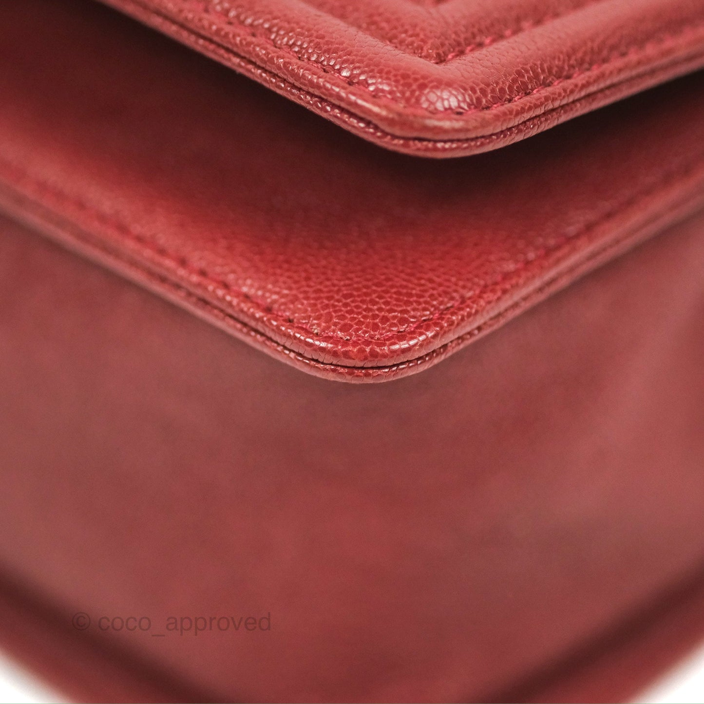 Chanel Quilted Medium Boy Burgundy Caviar Aged Gold Hardware