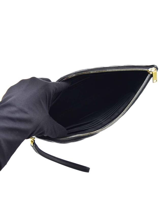 Luxury Saint Laurent Women s Quilted Leather Gold Clutch Bag 8868