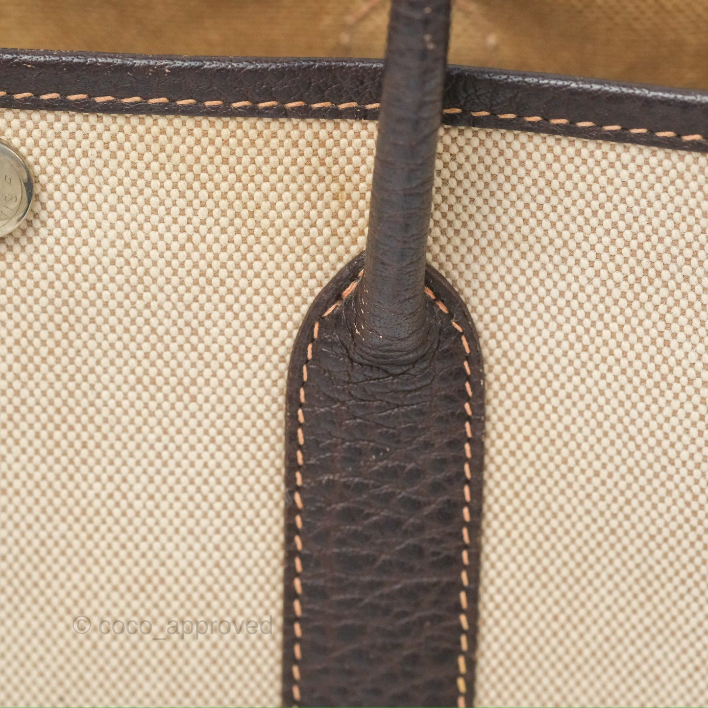 Hermès Garden Party 30 Canvas Brown/ Natural