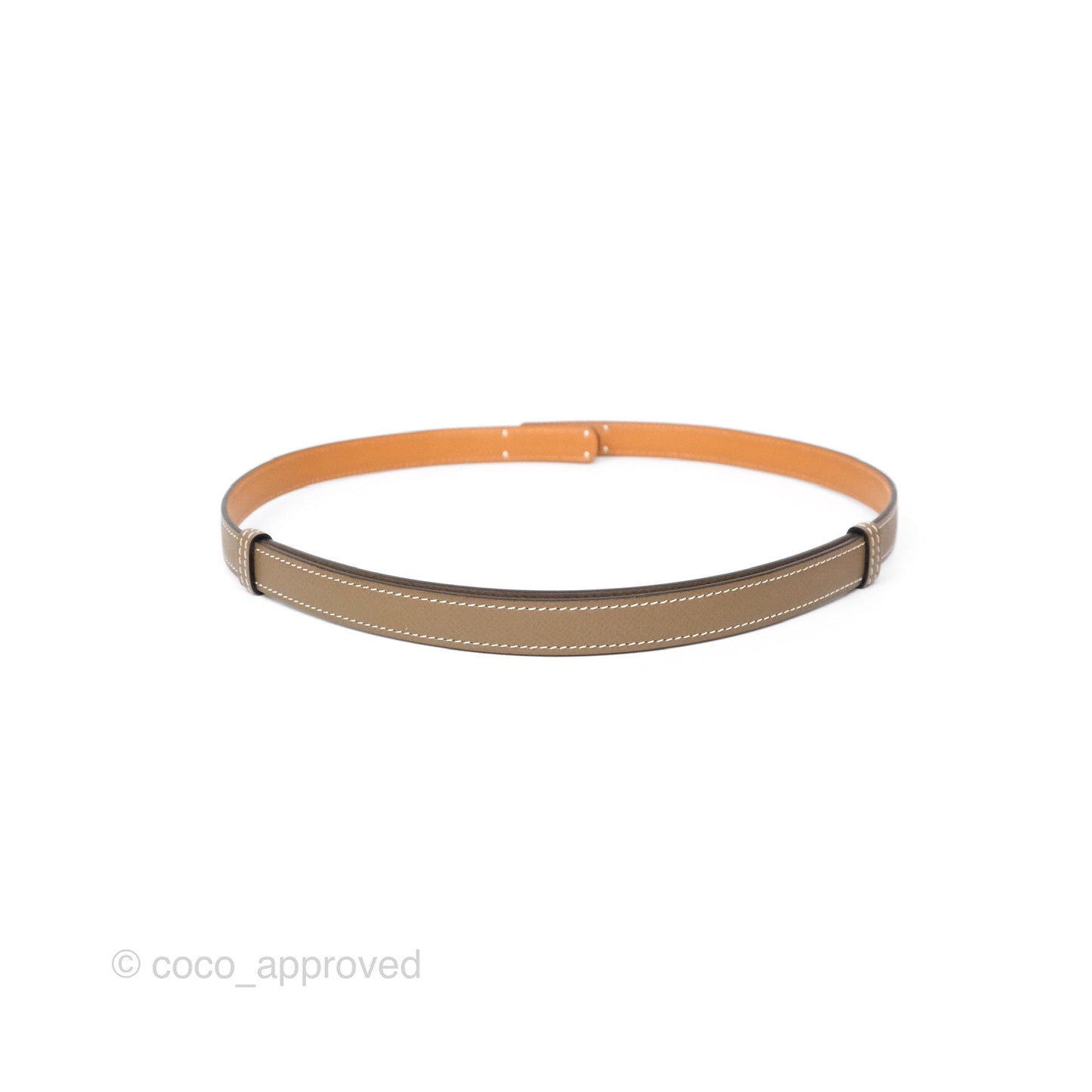Hermès Kelly Buckle Belt Etoupe Epsom Palladium Hardware