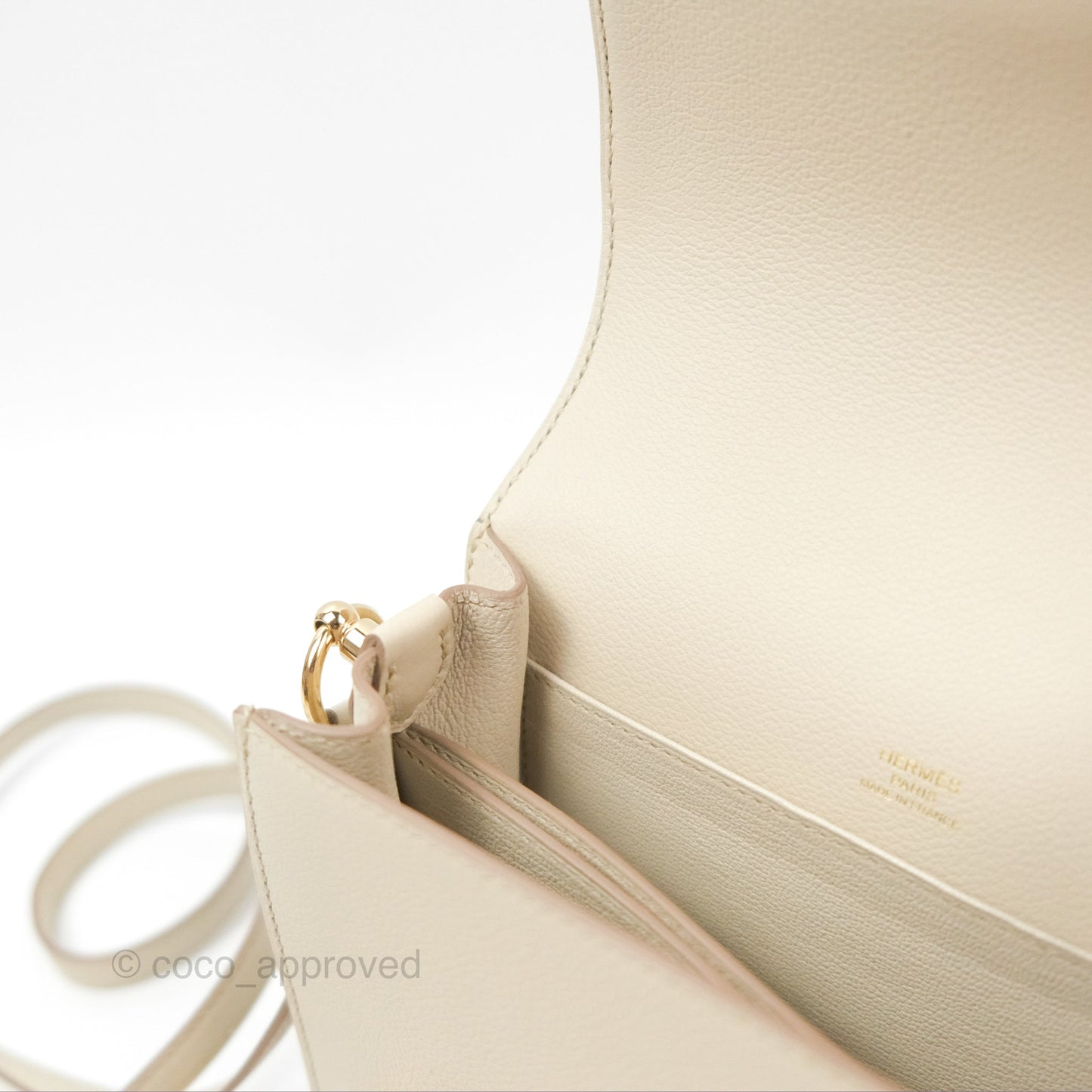 Hermès Roulis Mini 18 Beton Evercolor Permabrass Hardware