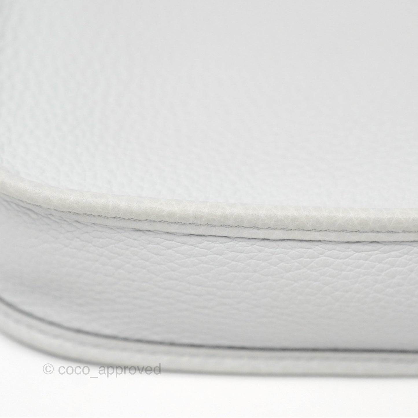 Hermès Mini Evelyne 16 Bleu Pale 08 Clemence/ Gris Etain 8F Gold Hardware