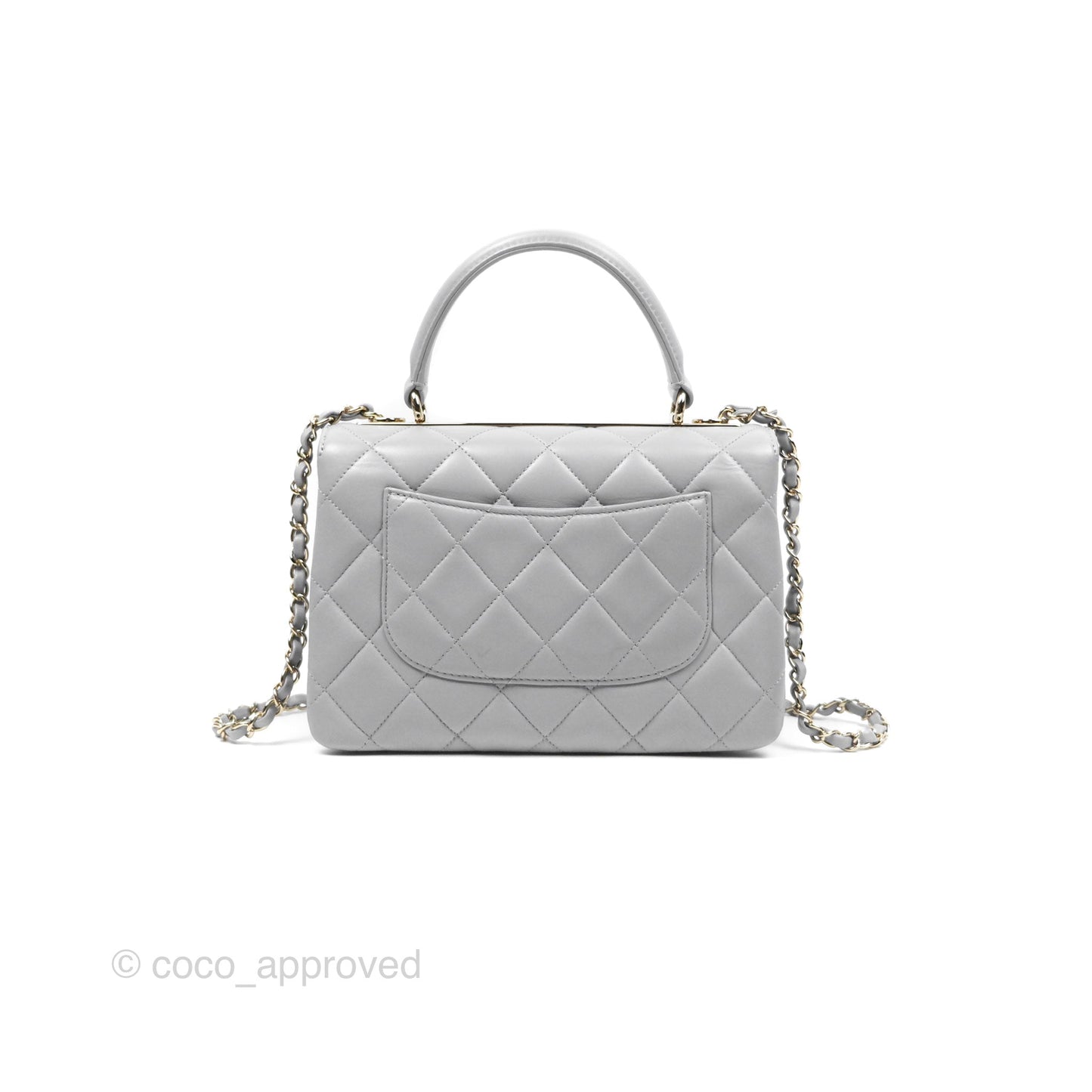 Chanel Small Trendy CC Grey Lambskin Gold Hardware