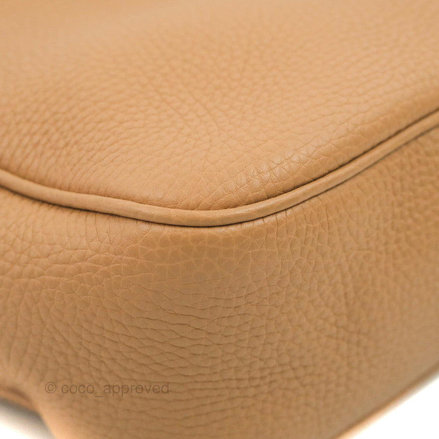 Gucci Pebbled Calfskin Small Soho Disco Bag Beige