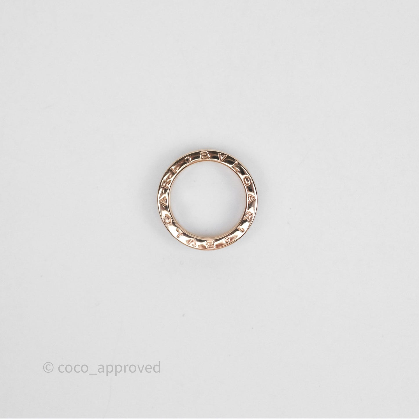 Bvlgari B.Zero1 Two-Band Ring White Ceramic Spiral 18K Rose Gold Size 51