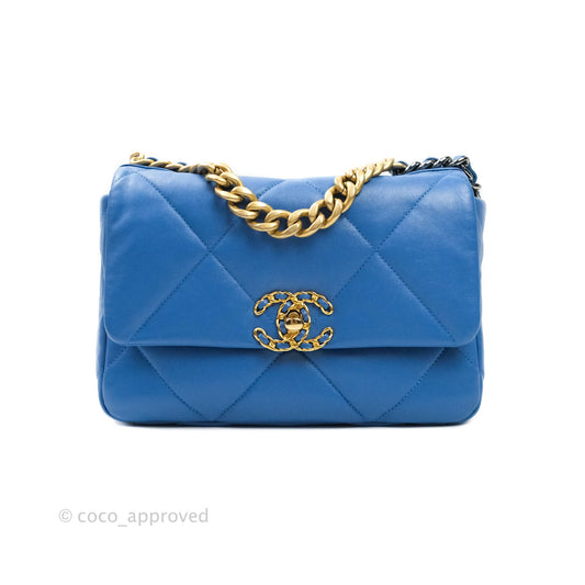 Chanel 19 Small Blue Mixed Hardware 20S