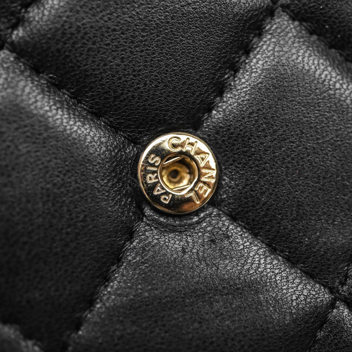 Chanel Black Quilted Lambskin Boy Wallet on Chain Gold Hardware