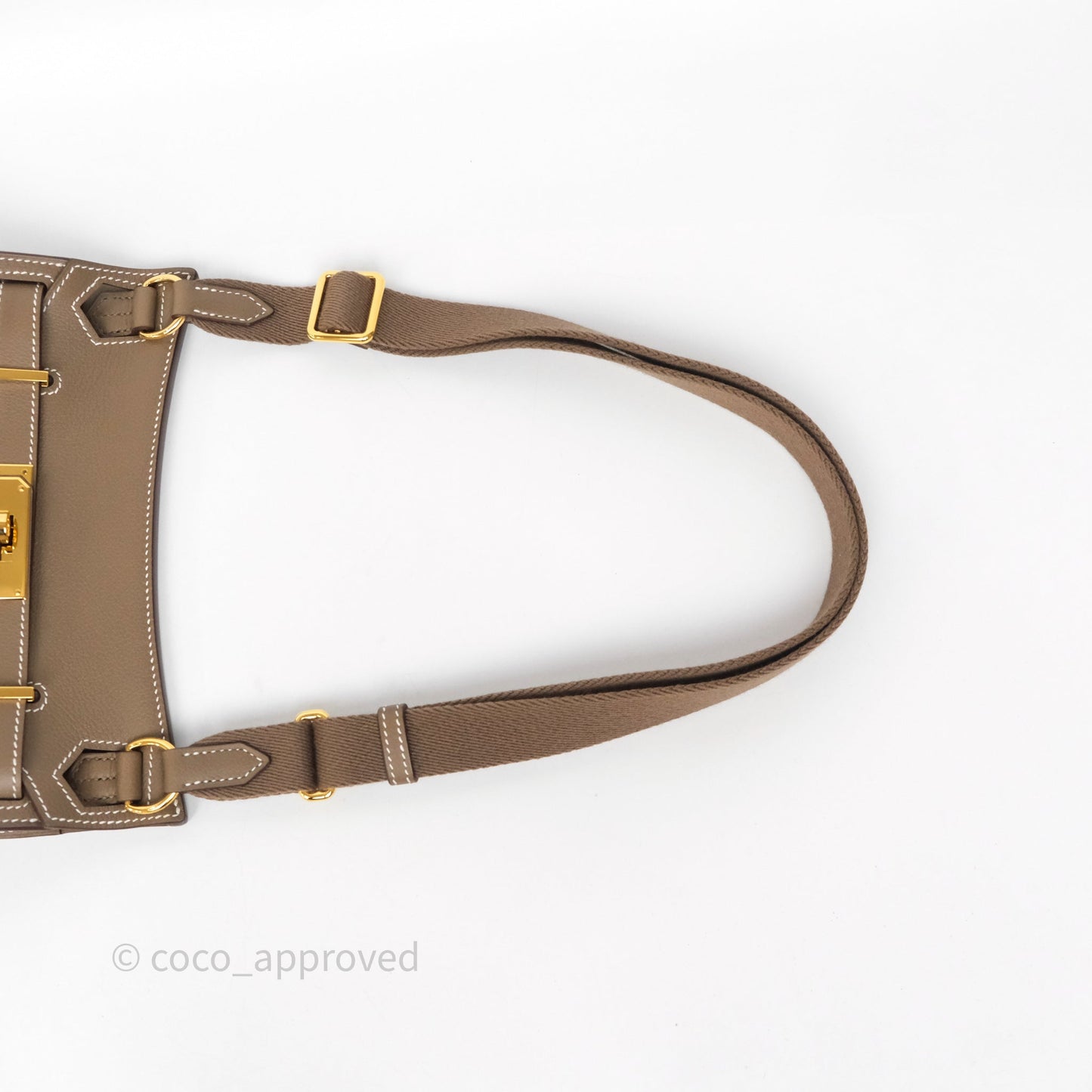 Hermès Mini Jypsiere Etoupe 18 Evercolor Gold Hardware