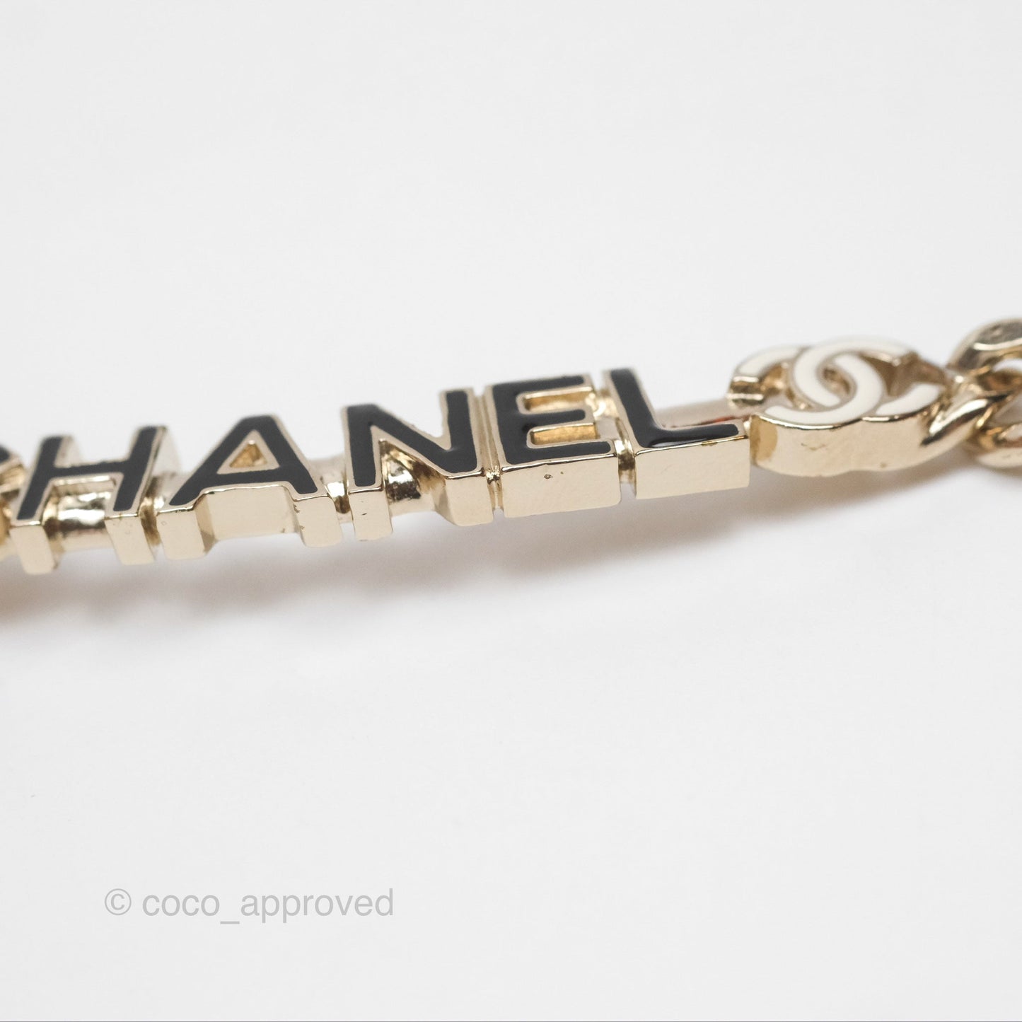 Chanel Logo Chain Choker Gold Tone 22S