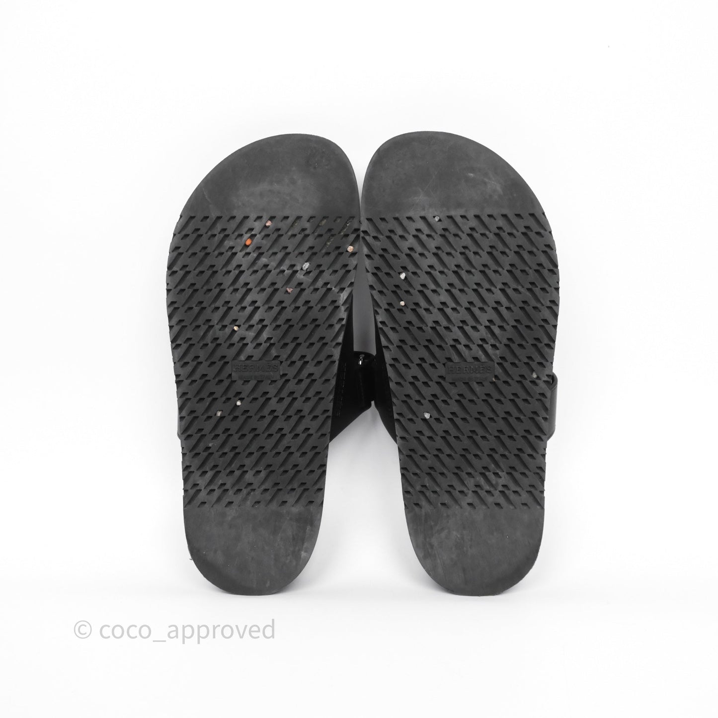 Hermès Chypre Sandal Calfskin Black Size 39