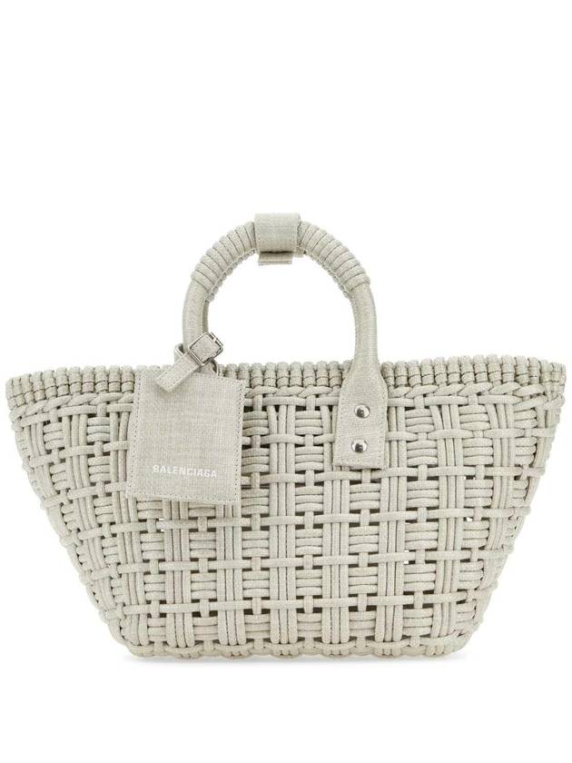 Luxury Balenciaga Bistro XS Basket Tote Bag Abbey Stone