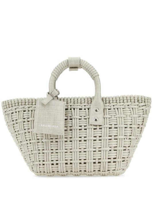 Luxury Balenciaga Bistro XS Basket Tote Bag Abbey Stone