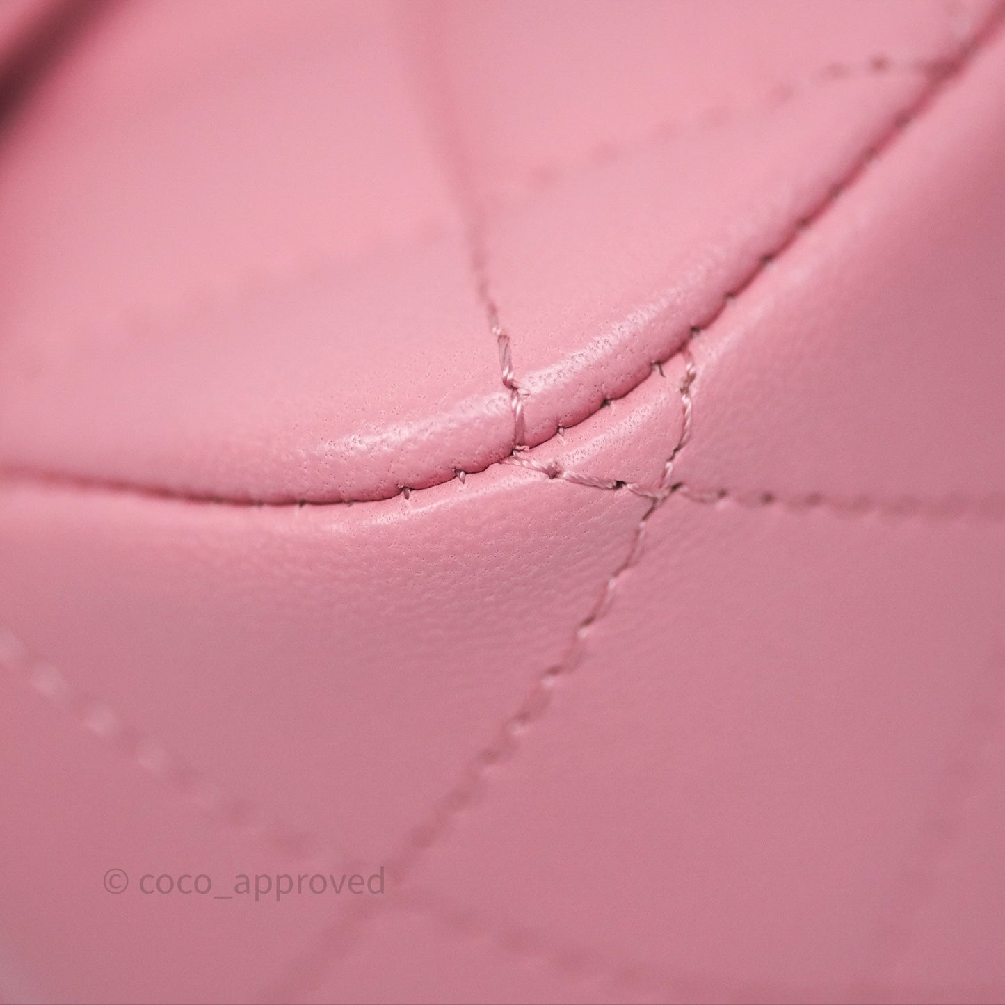 Chanel Mini Square Flap Quilted Pink Lambskin Gold Hardware