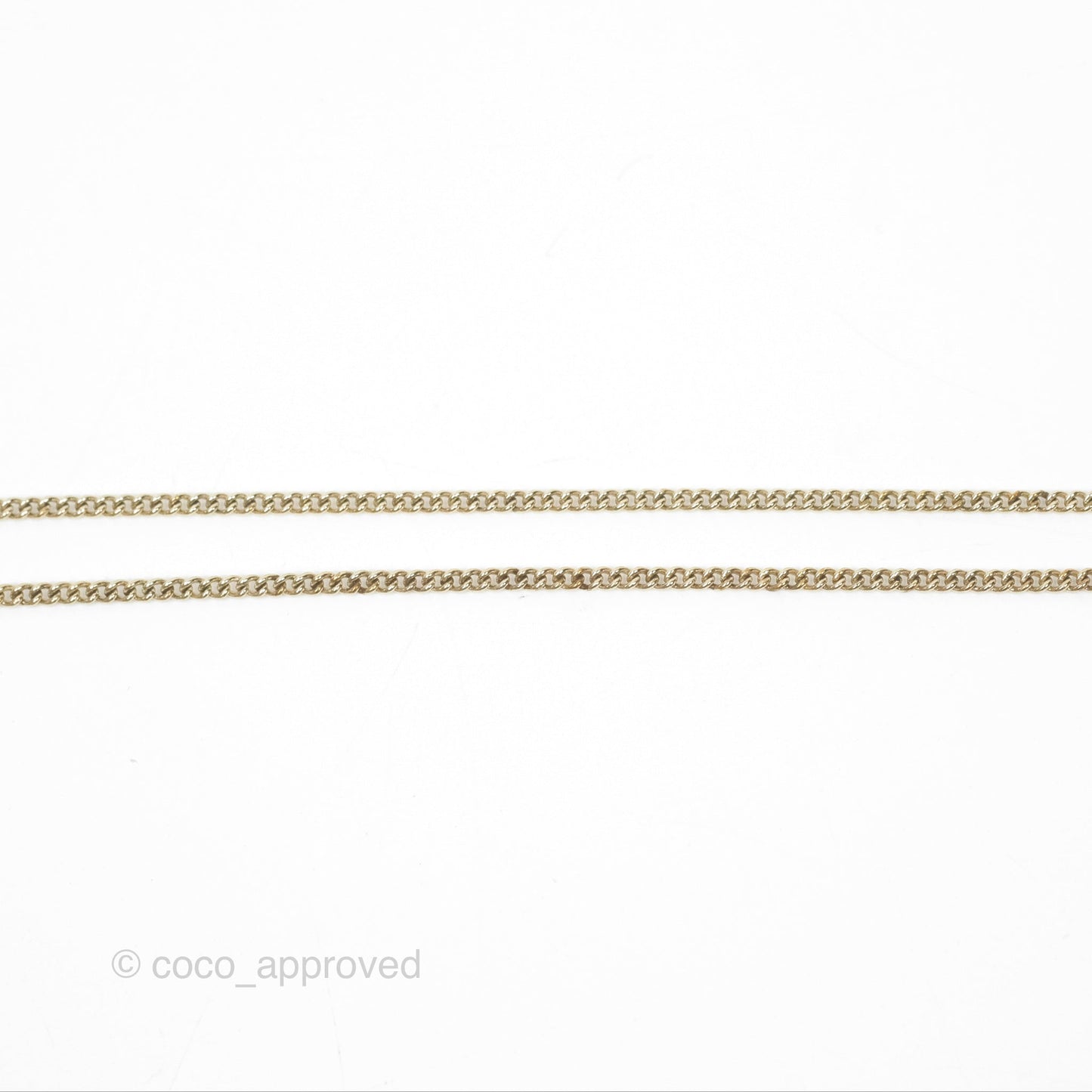 Chanel Round CC Necklace Gold Tone 19P