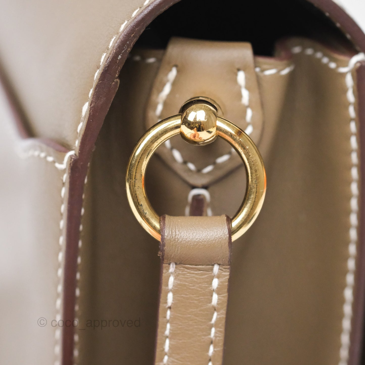 Hermès Roulis Mini 18 Etoupe 18 Swift Gold Hardware