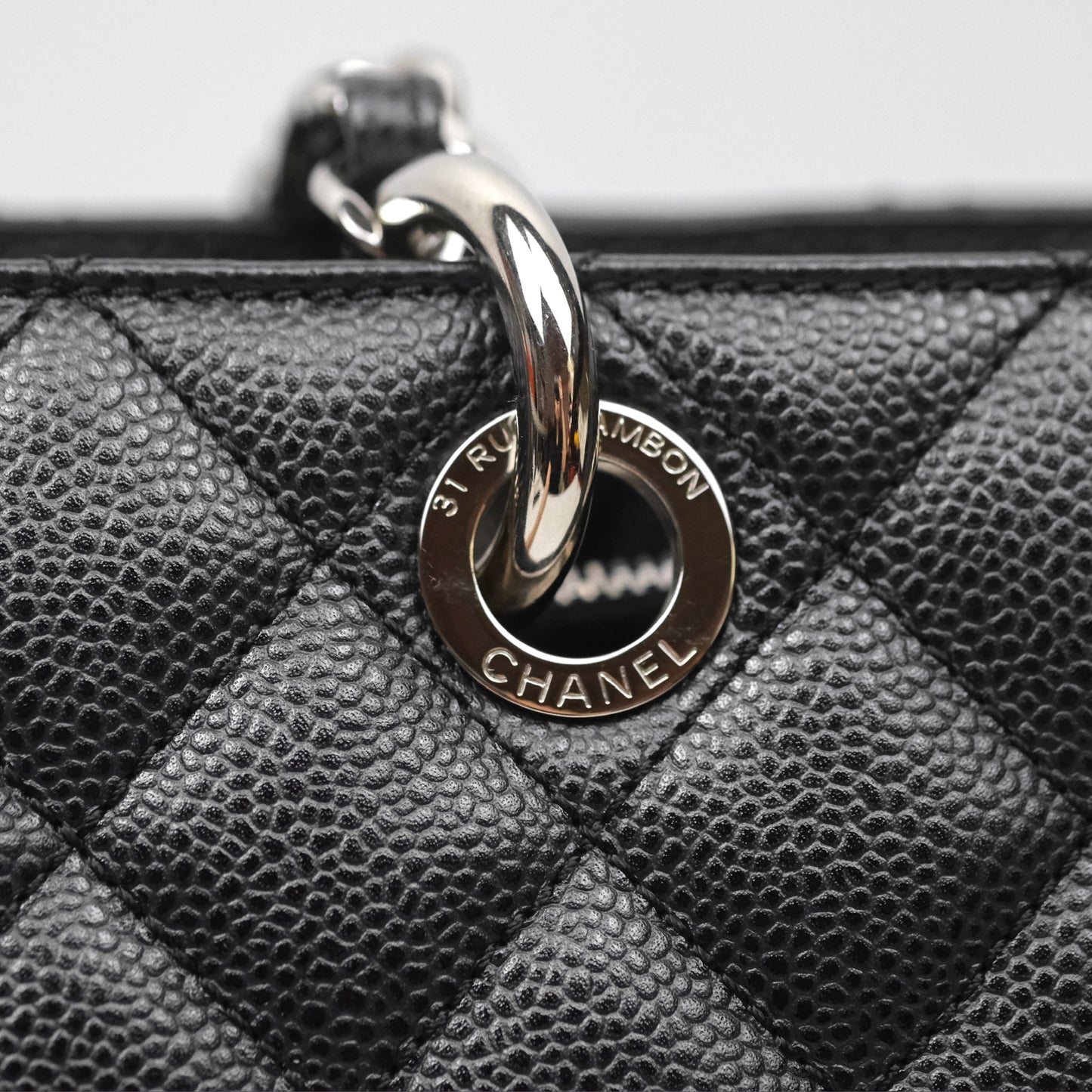 Chanel GST Black Caviar Silver Hardware