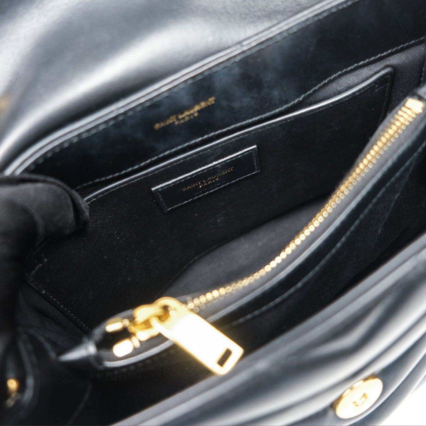 Saint Laurent Loulou Small Flap Bag Black Gold Hardware