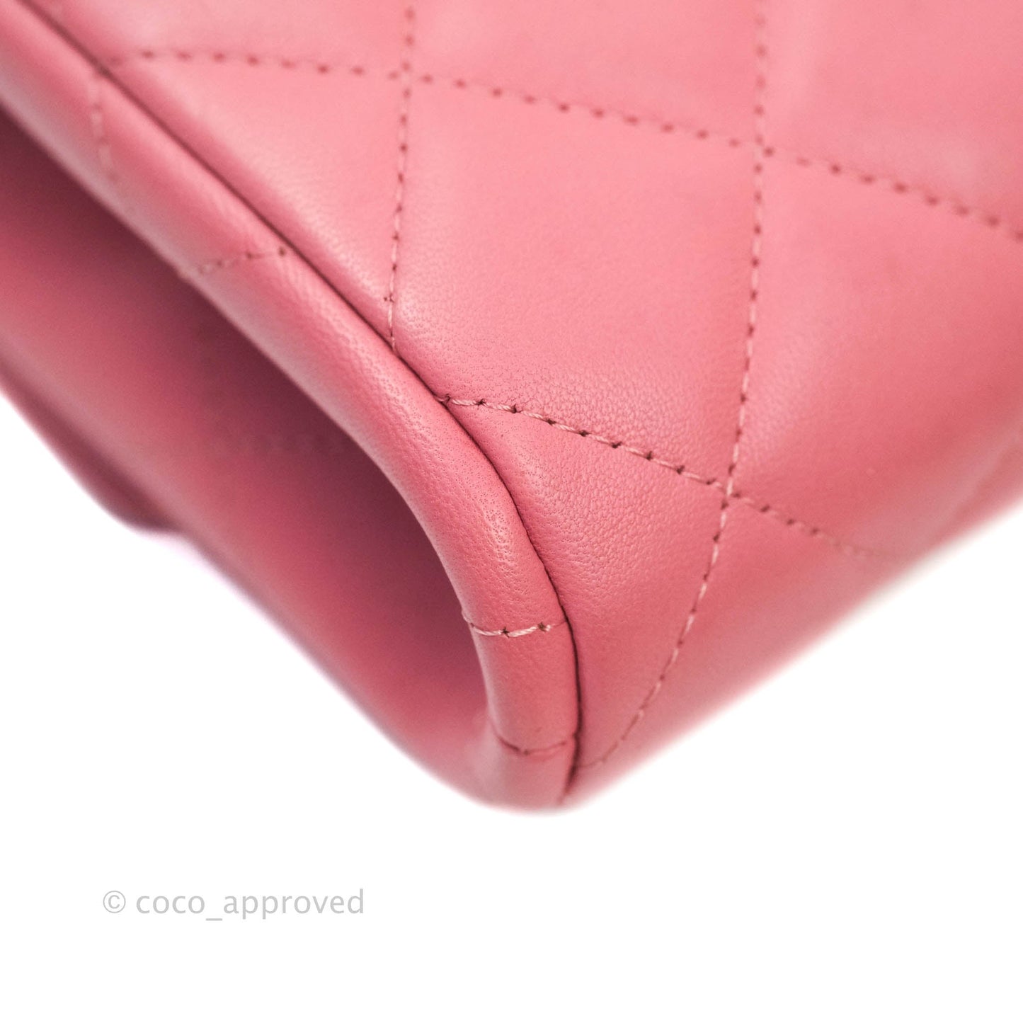 Chanel Quilted Clutch with Chain Lambskin Pink Silver Hardware
