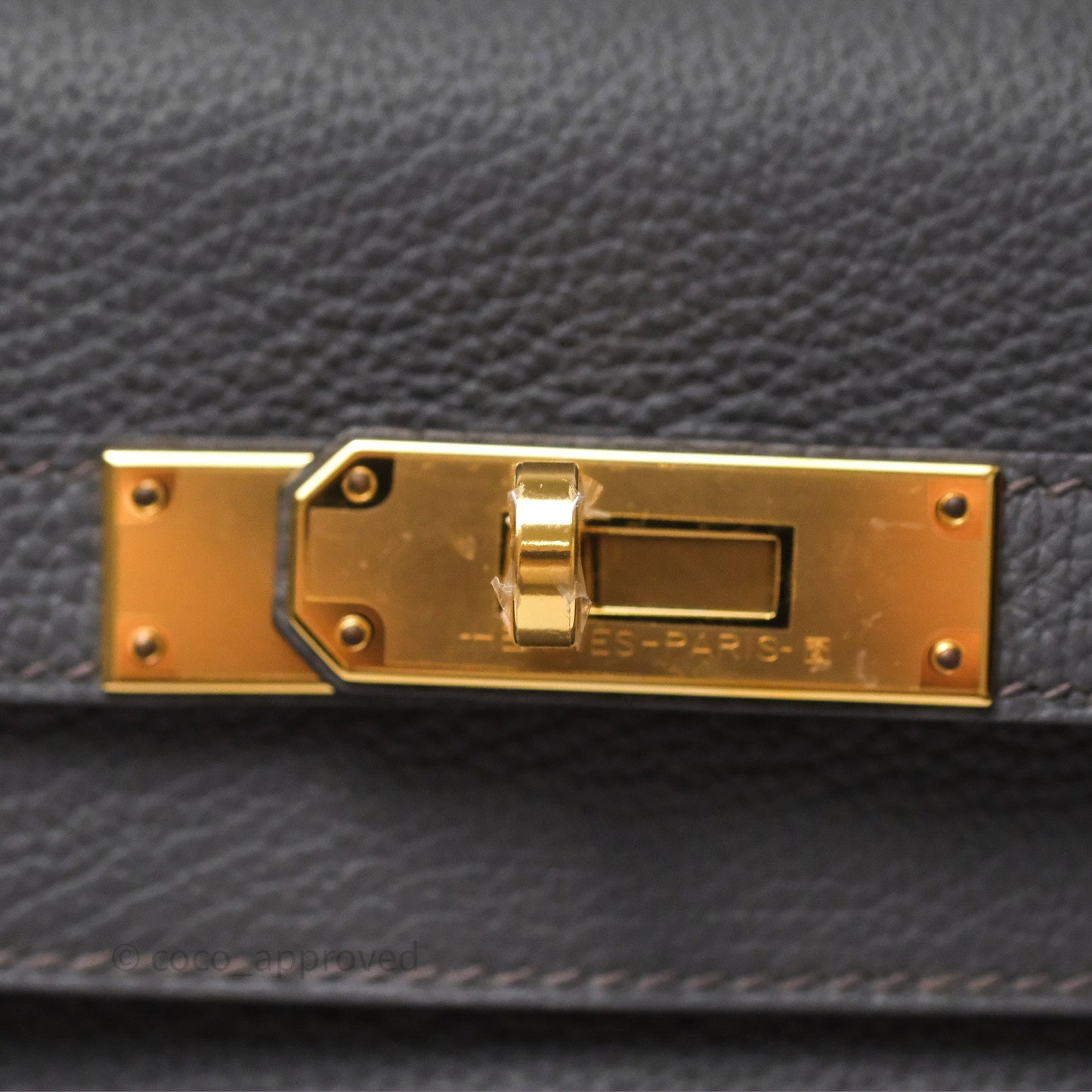 Hermès Kelly II 28 Retourne Etain 8F Togo Gold Hardware