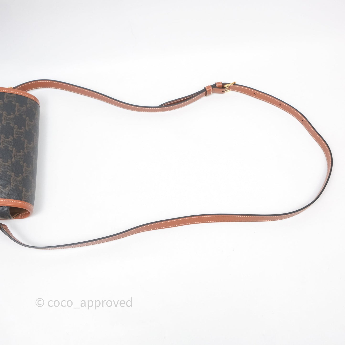 Celine Medium Folco Bag Triomphe Canvas Tan