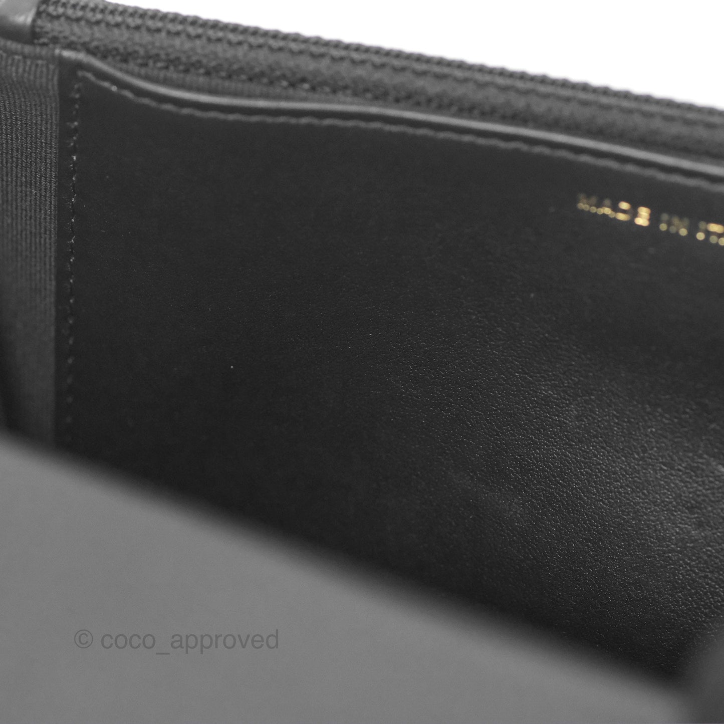 Chanel All Slide Wallet on Chain WOC Adjustable Chain Quilted Black Lambskin 22K