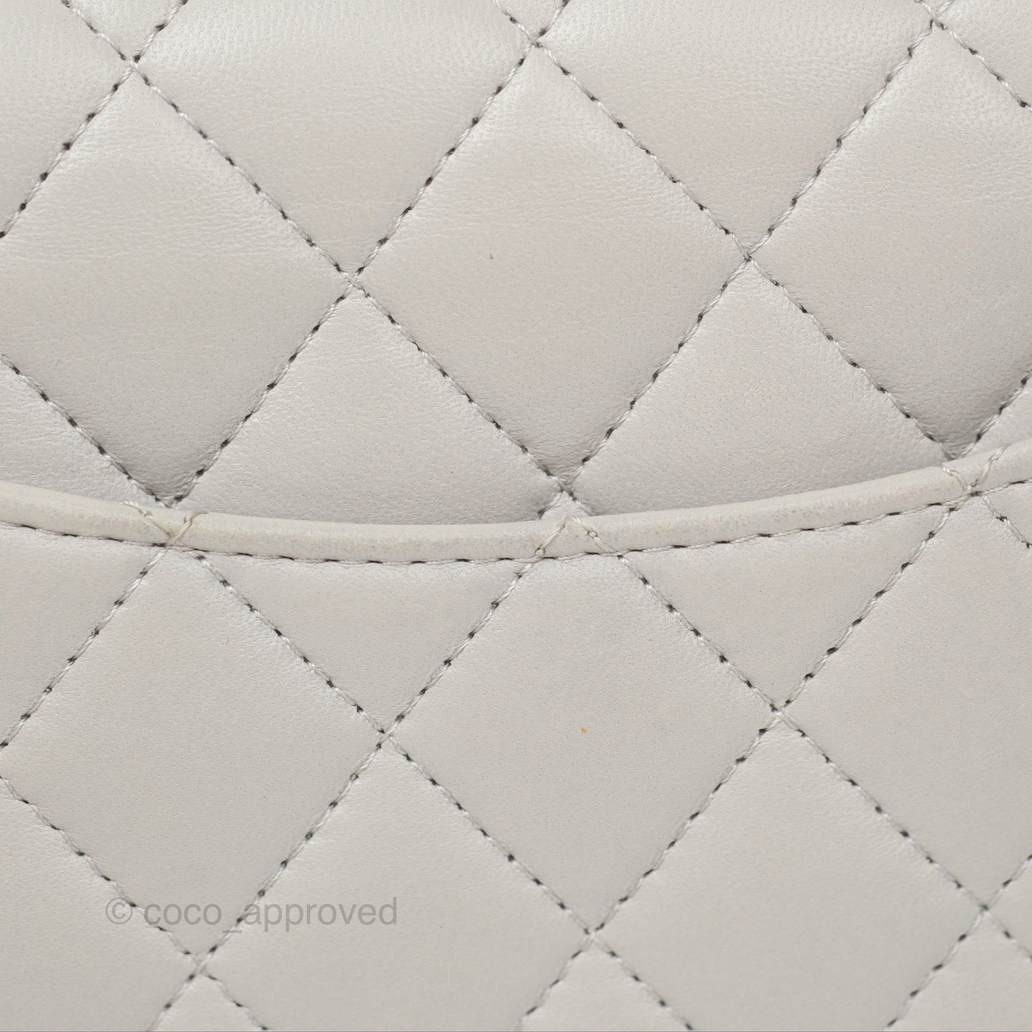 Chanel Top Handle Mini Rectangular Flap Bag Light Grey Lambskin Aged Gold Hardware