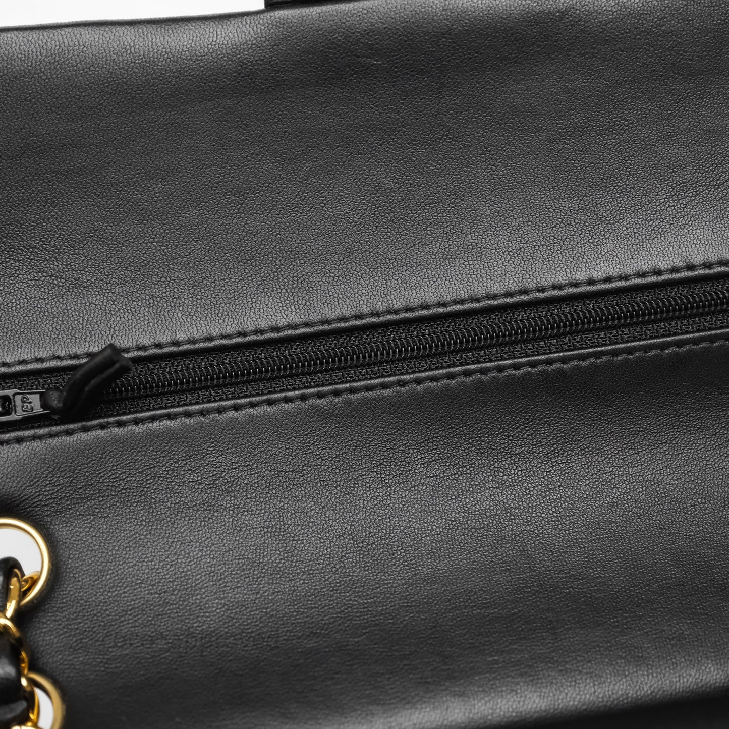 Chanel Quilted Classic M/L Medium Flap  Black Lambskin Gold Hardware
