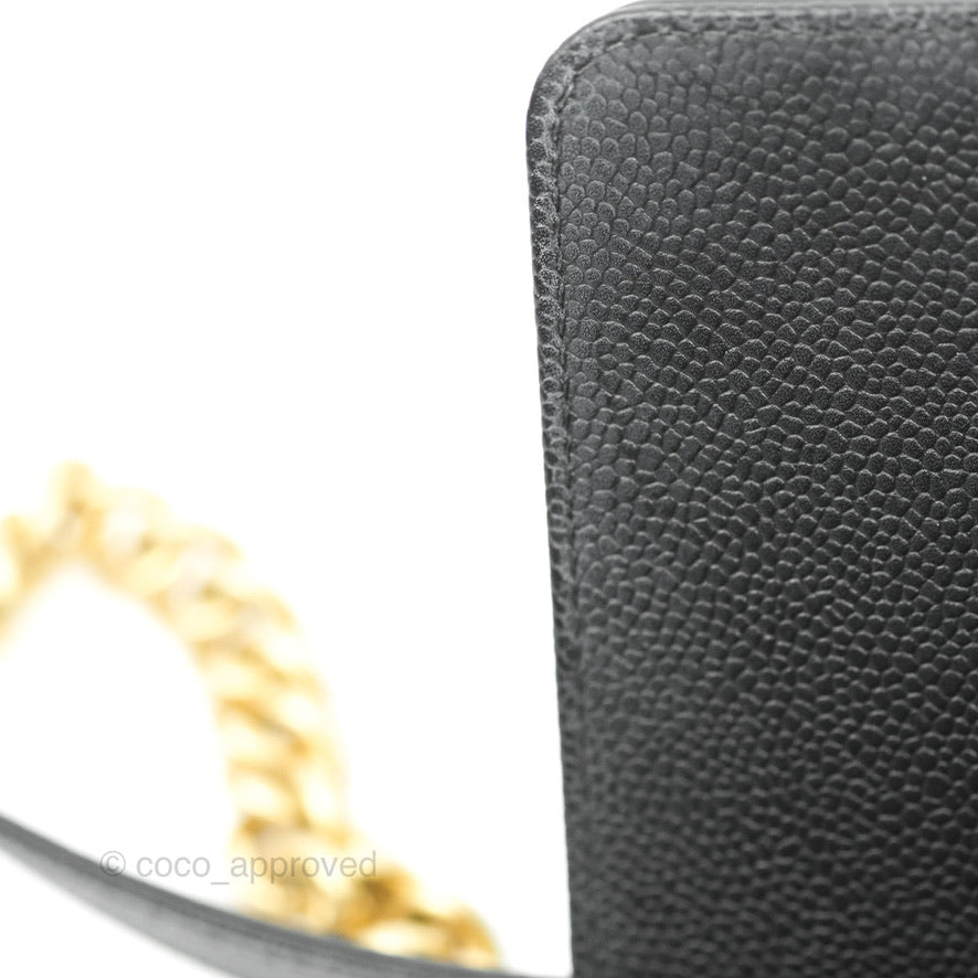 Chanel Chic Affinity Small Grained Calfskin Black Aged Gold Hardware