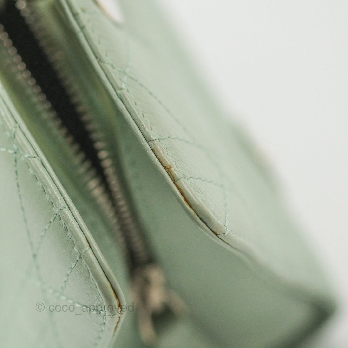 Dior East West Lady Dior Mint Green Calfskin Silver Hardware
