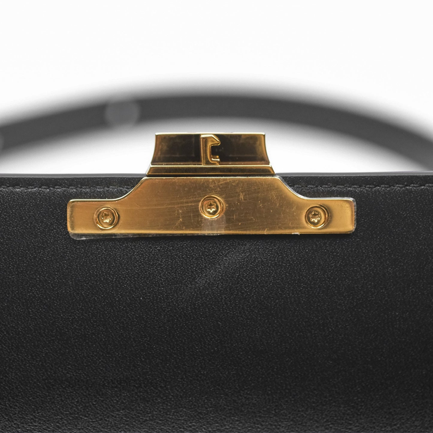 Celine Triomphe Shoulder Bag Black Calfskin