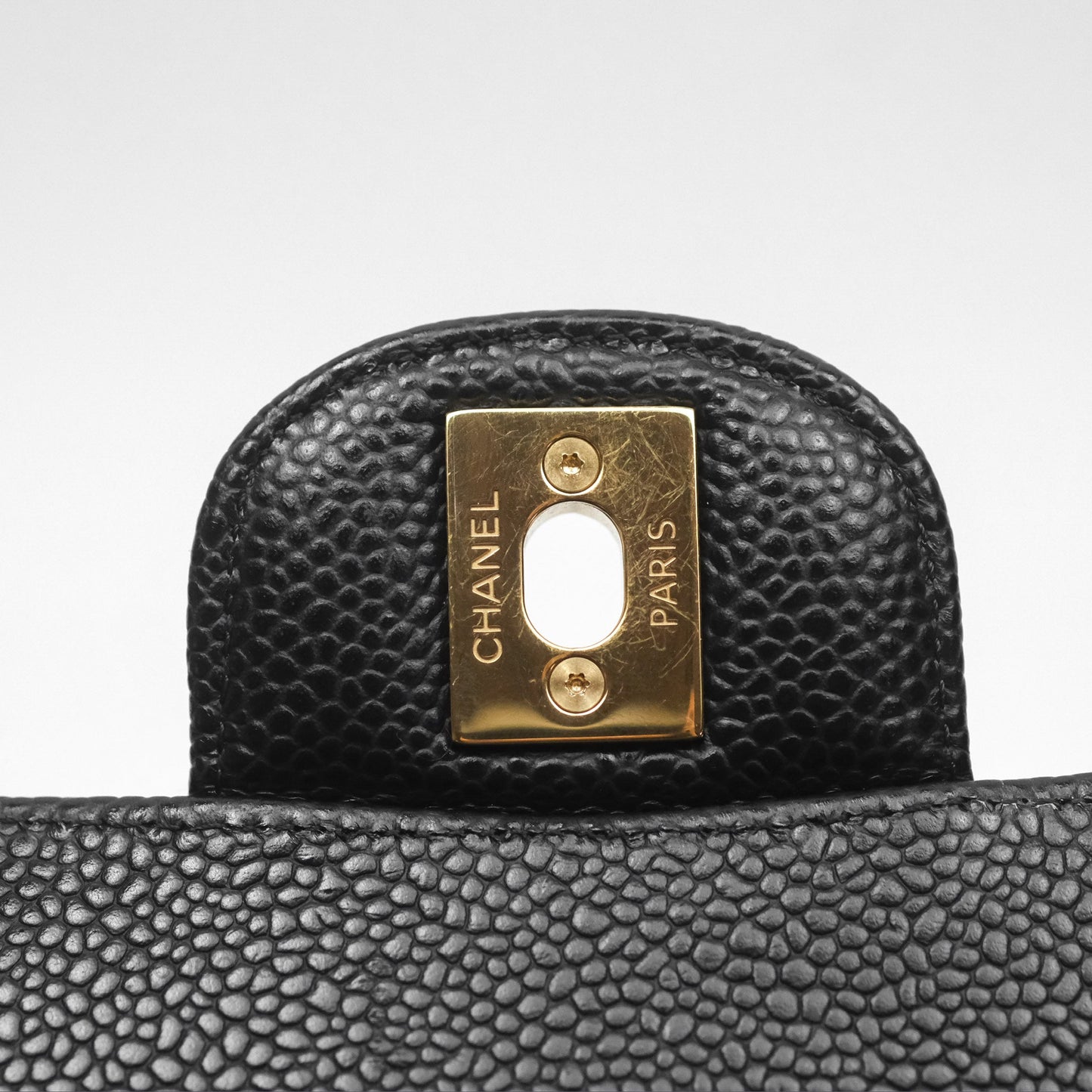 Chanel Small S/M Classic Flap Quilted Black Caviar Gold Hardware