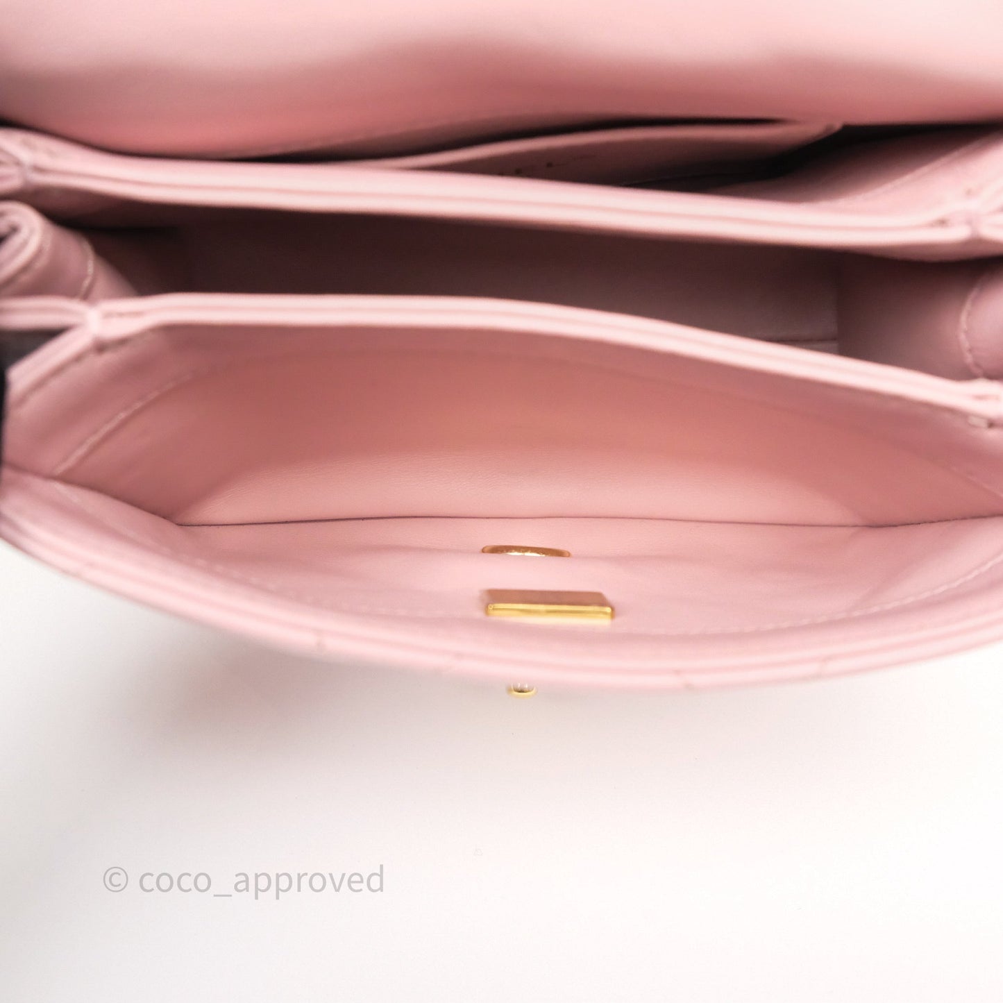 Chanel Mini Color Match Flap Quilted Pink Lambskin Aged Gold Hardware