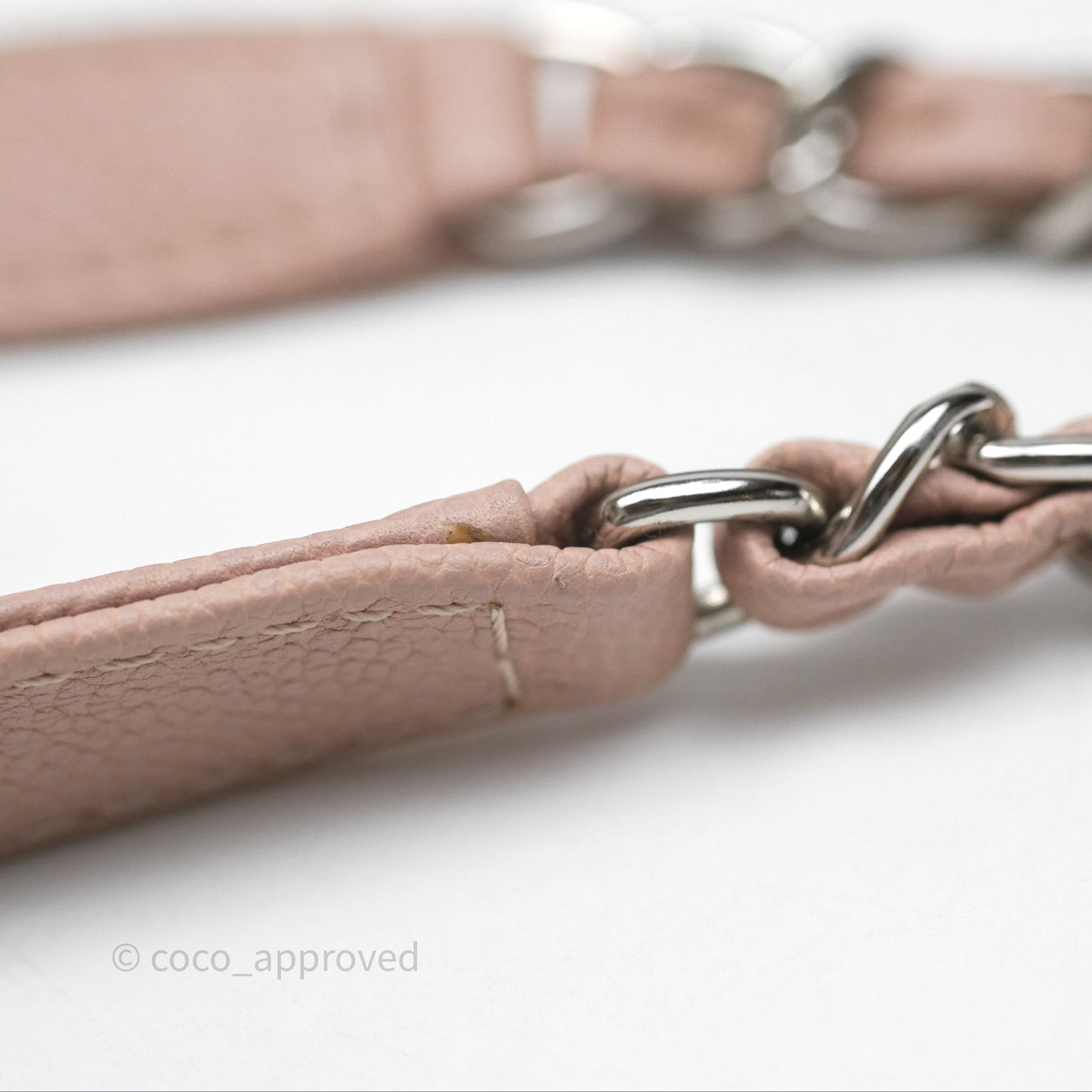 Chanel Quilted Tote Bag Pink Caviar Silver Hardware