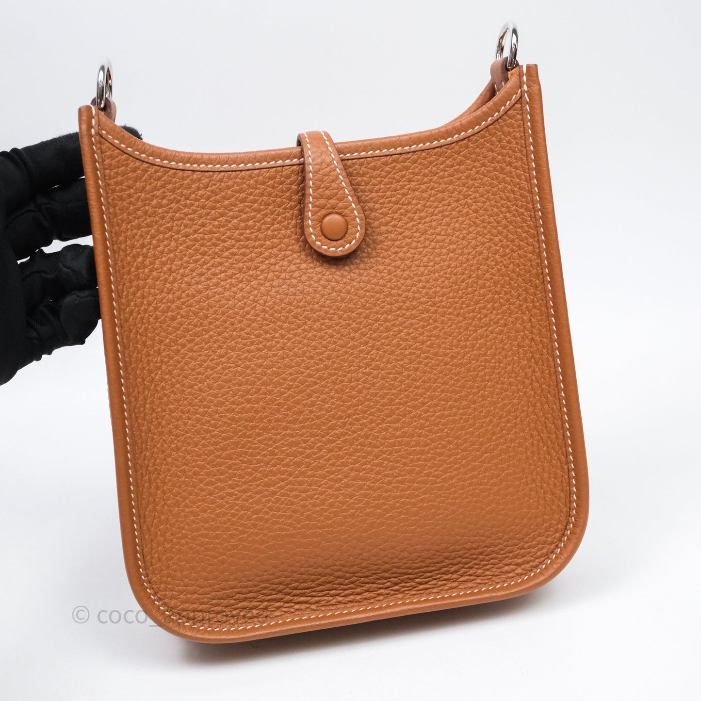 Hermès Mini Evelyne 16 Gold 37 Clemence Palladium Hardware