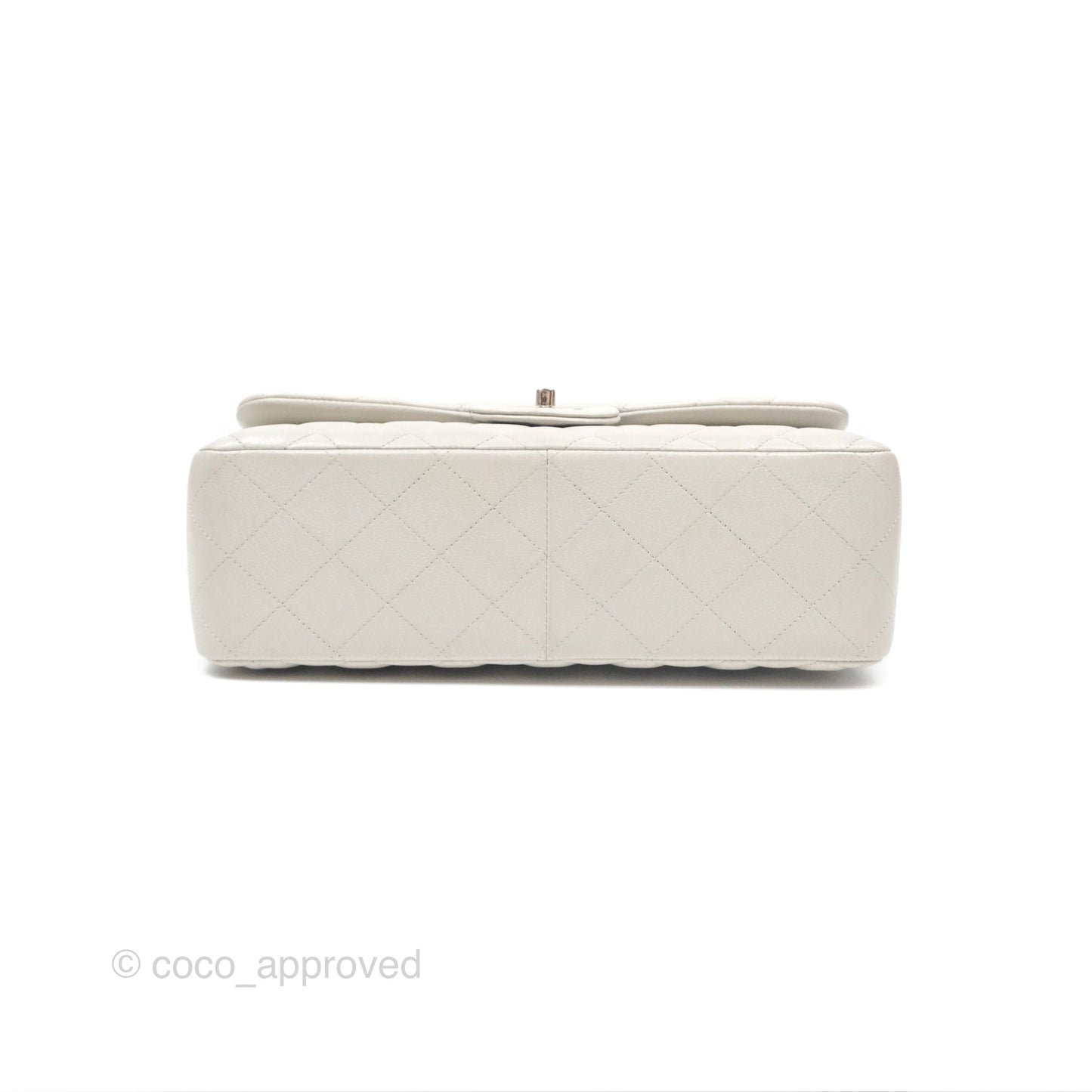 Chanel Jumbo Double Flap Light Grey Caviar Silver Hardware⁣⁣