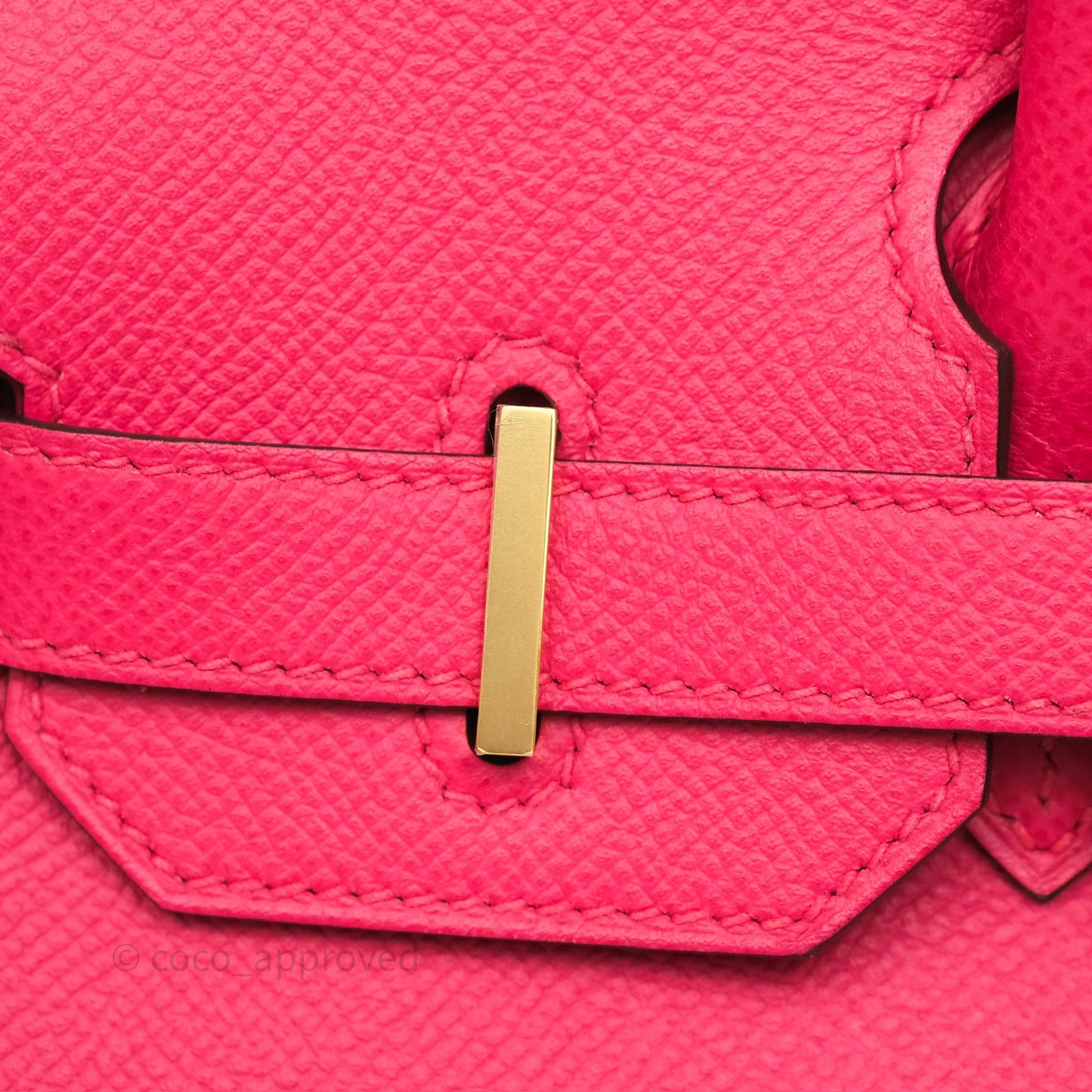 Hermès Birkin Retourne 30 Rose Extreme I6 Epsom Gold Hardware