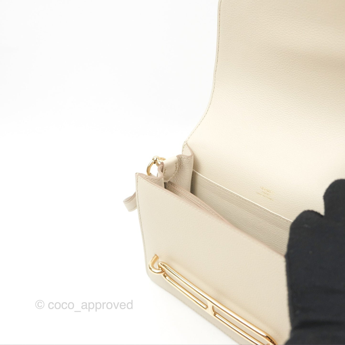 Hermès Roulis Mini 18 Beton Evercolor Permabrass Hardware