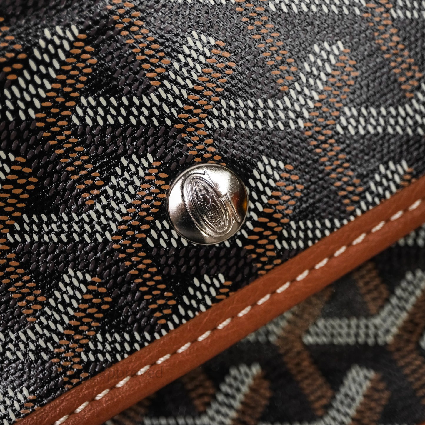 Goyard Saint Louis Tote Bag GM Black/Tan