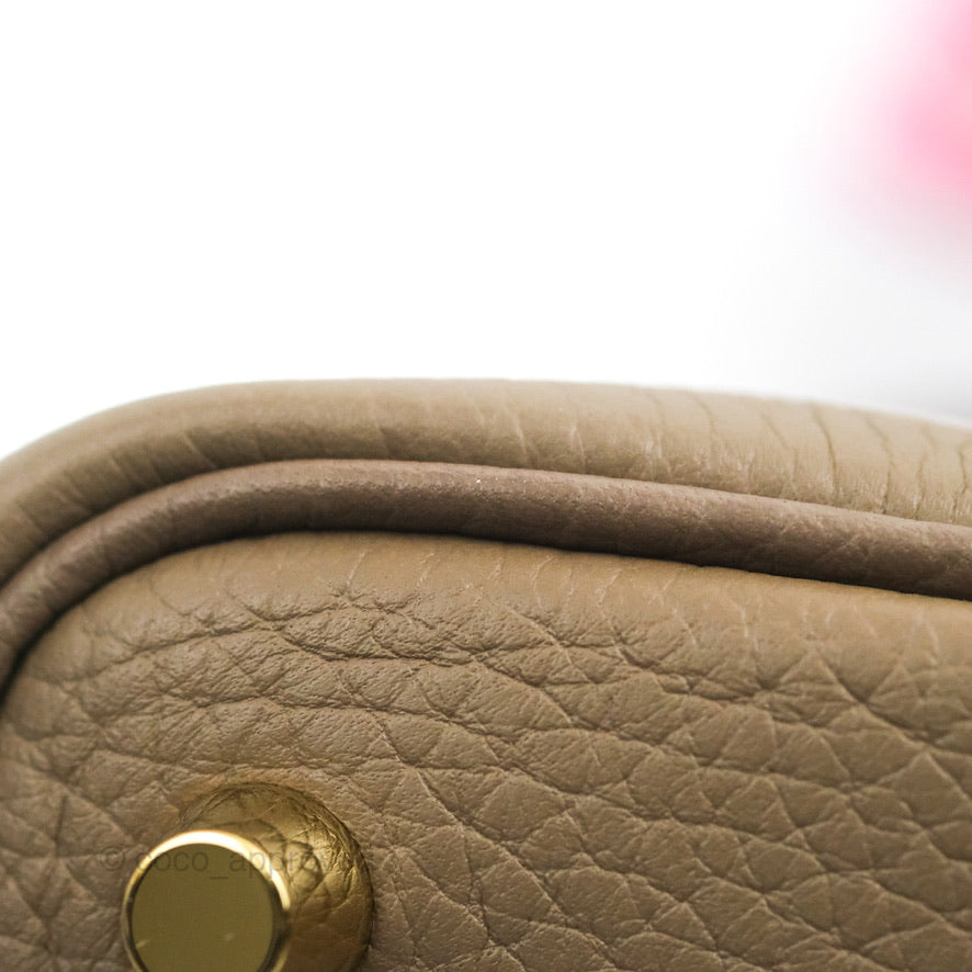 Hermès Picotin Lock 18 Etoupe Clemence Gold Hardware