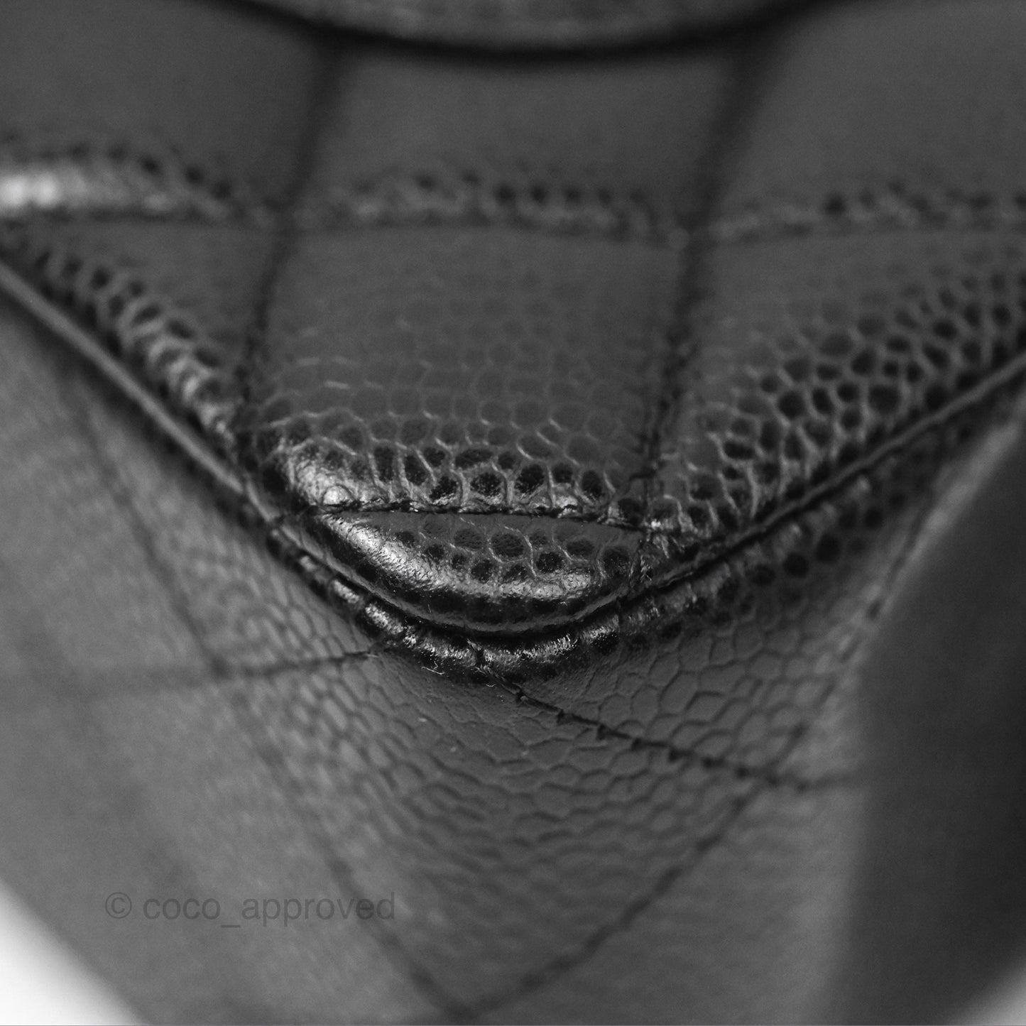 Chanel Small Classic Flap Quilted Black Caviar Silver Hardware