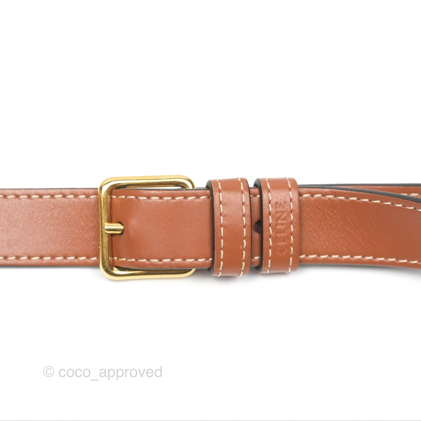 Celine Small Bucket Triomphe Canvas Tan Calfskin