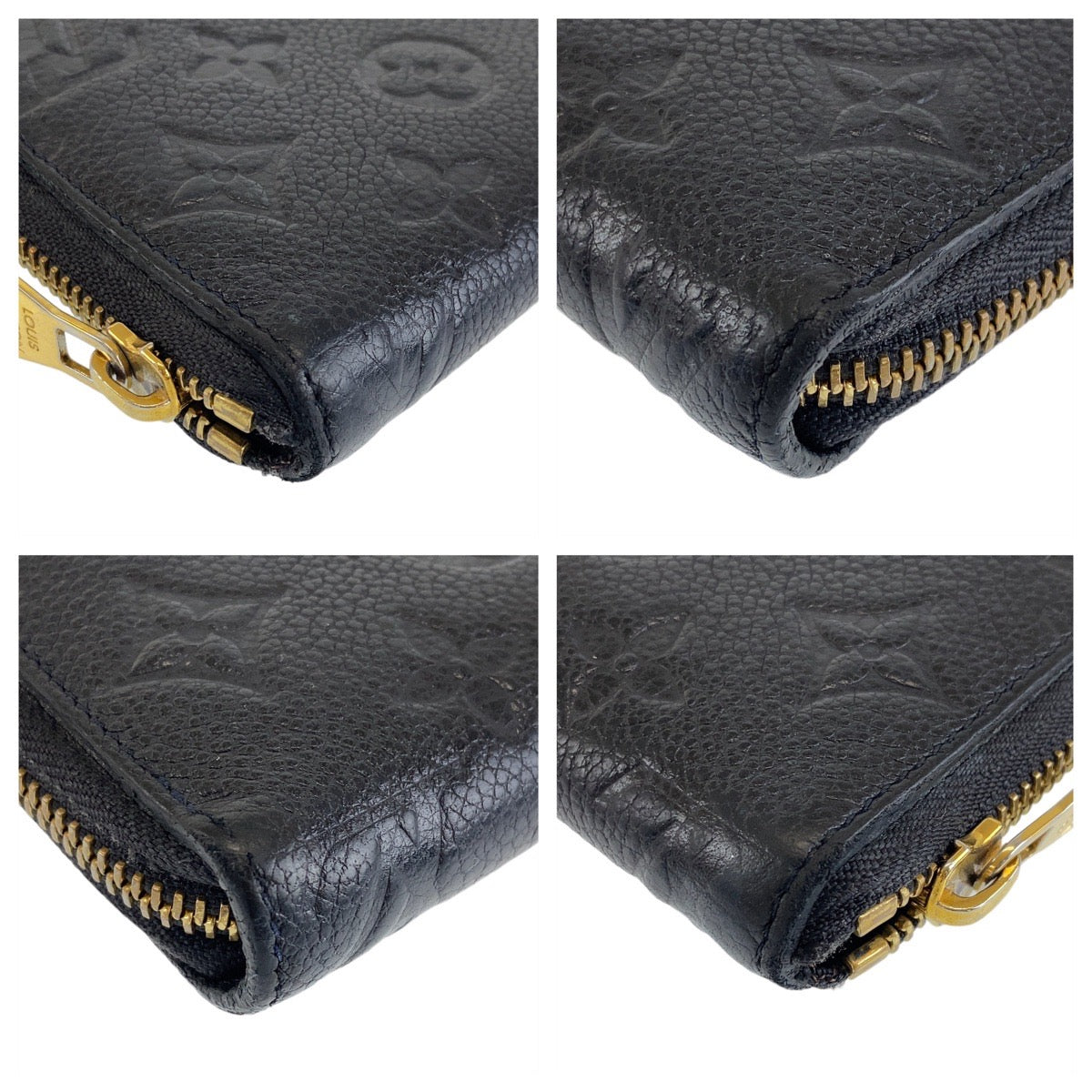 Louis Vuitton Monogram Empreinte Zippy Wallet Black M61864