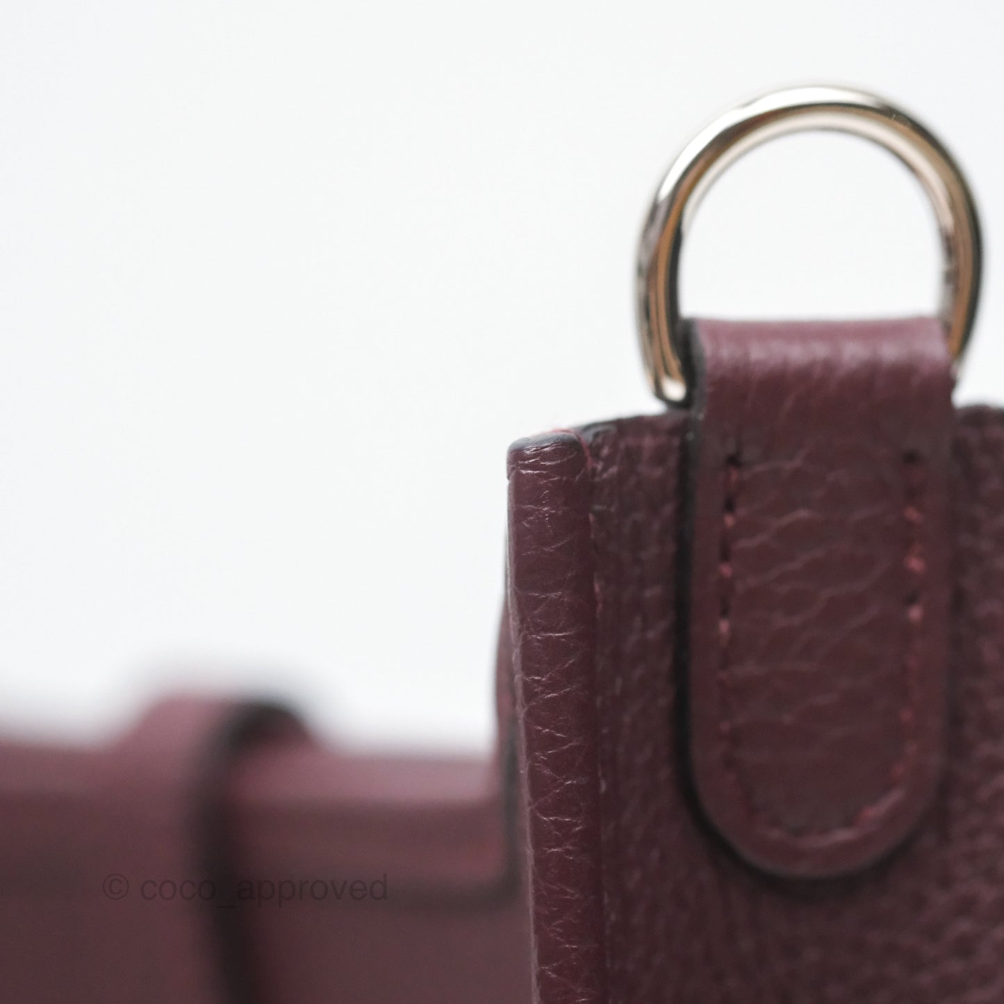 Hermès Mini Evelyne 16 Bordeaux 57 Taurillon Maurice Palladium Hardware