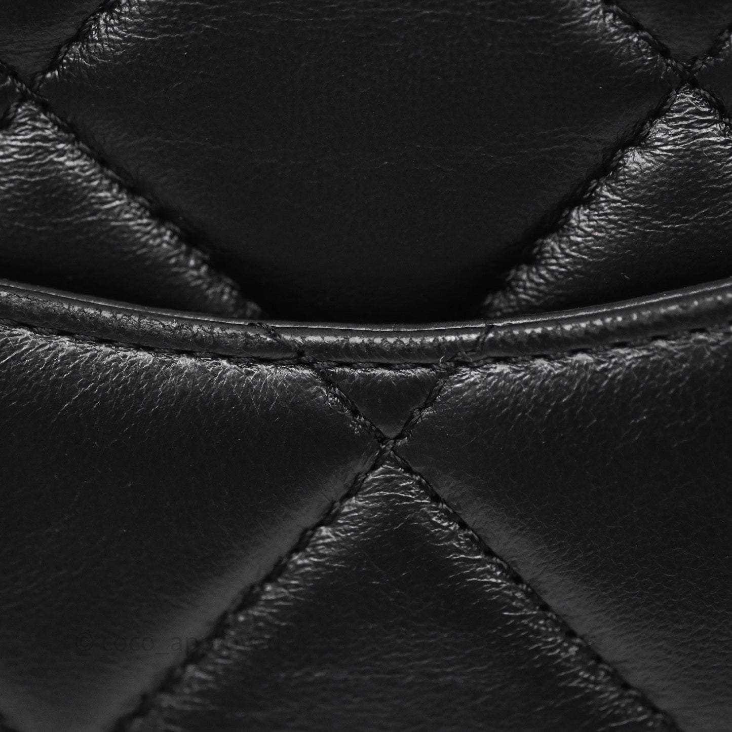 Chanel Quilted Color Match Chain Flap Black Lambskin Gold Hardware