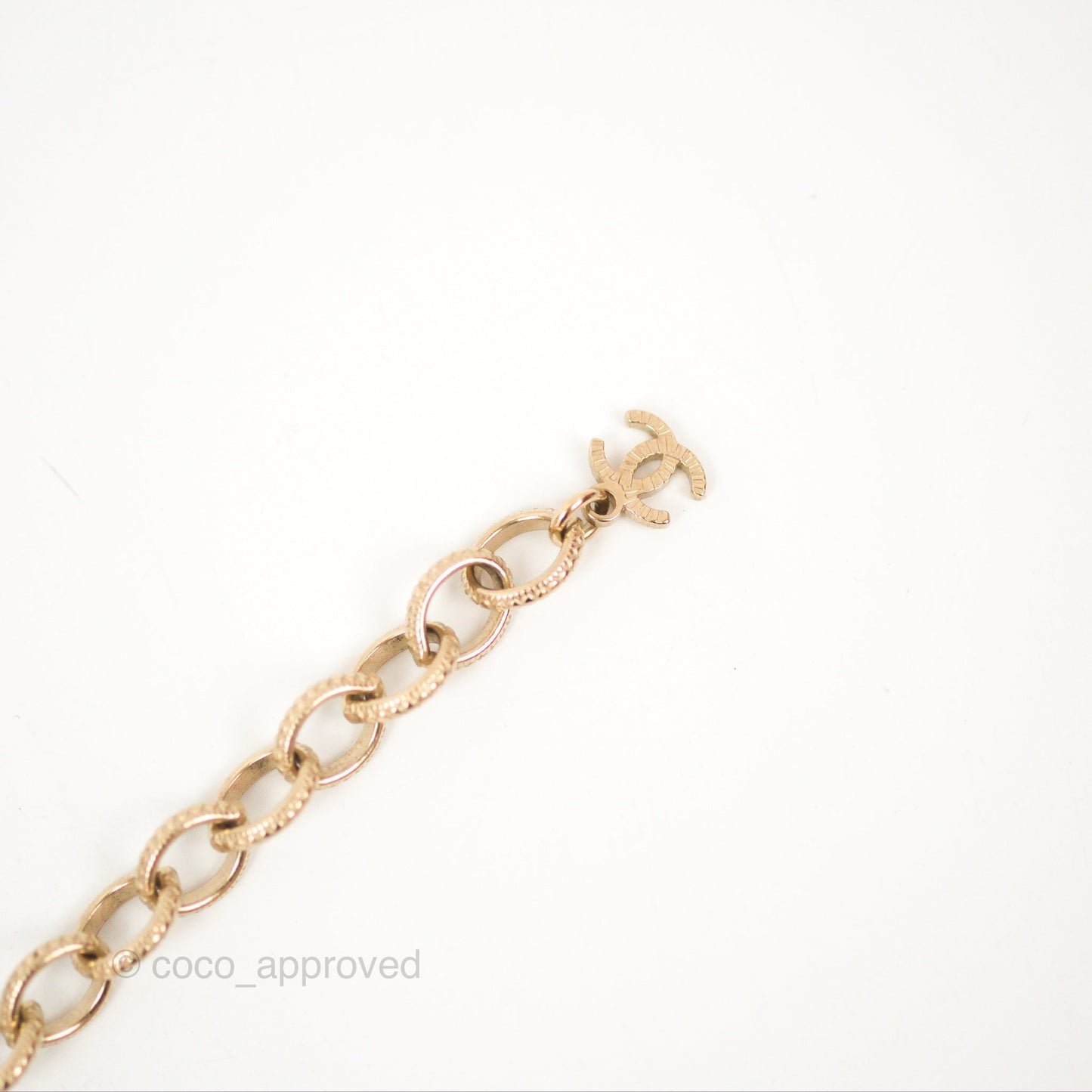 Chanel Crystal Lipstick Charm Pendant Necklace Gold Tone 22C